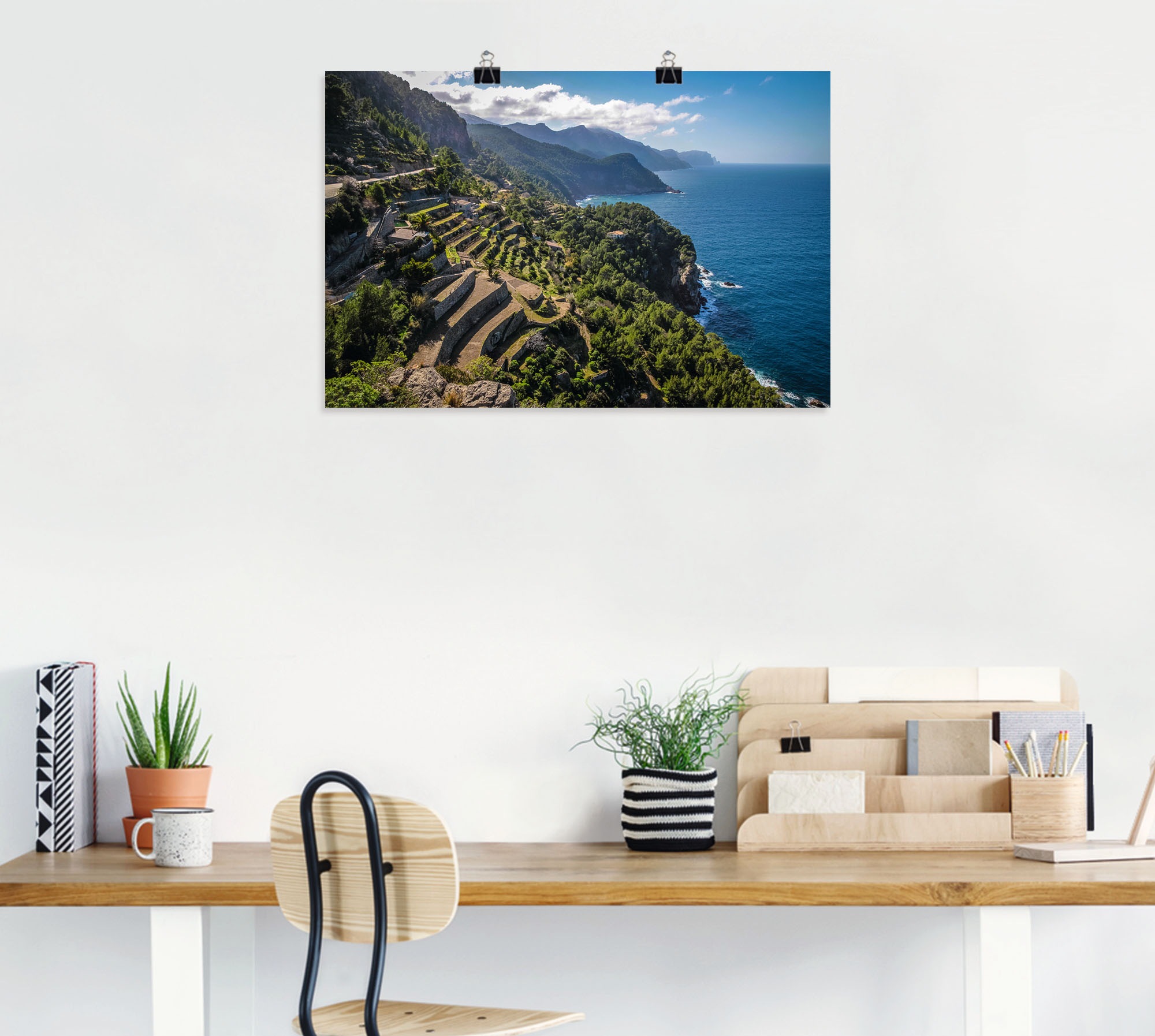 Artland Wandbild »Terrassen an Torre des Verger, Mallorca«, Küstenbilder, (1 St.), als Alubild, Leinwandbild, Wandaufkleber oder Poster in versch. Größen