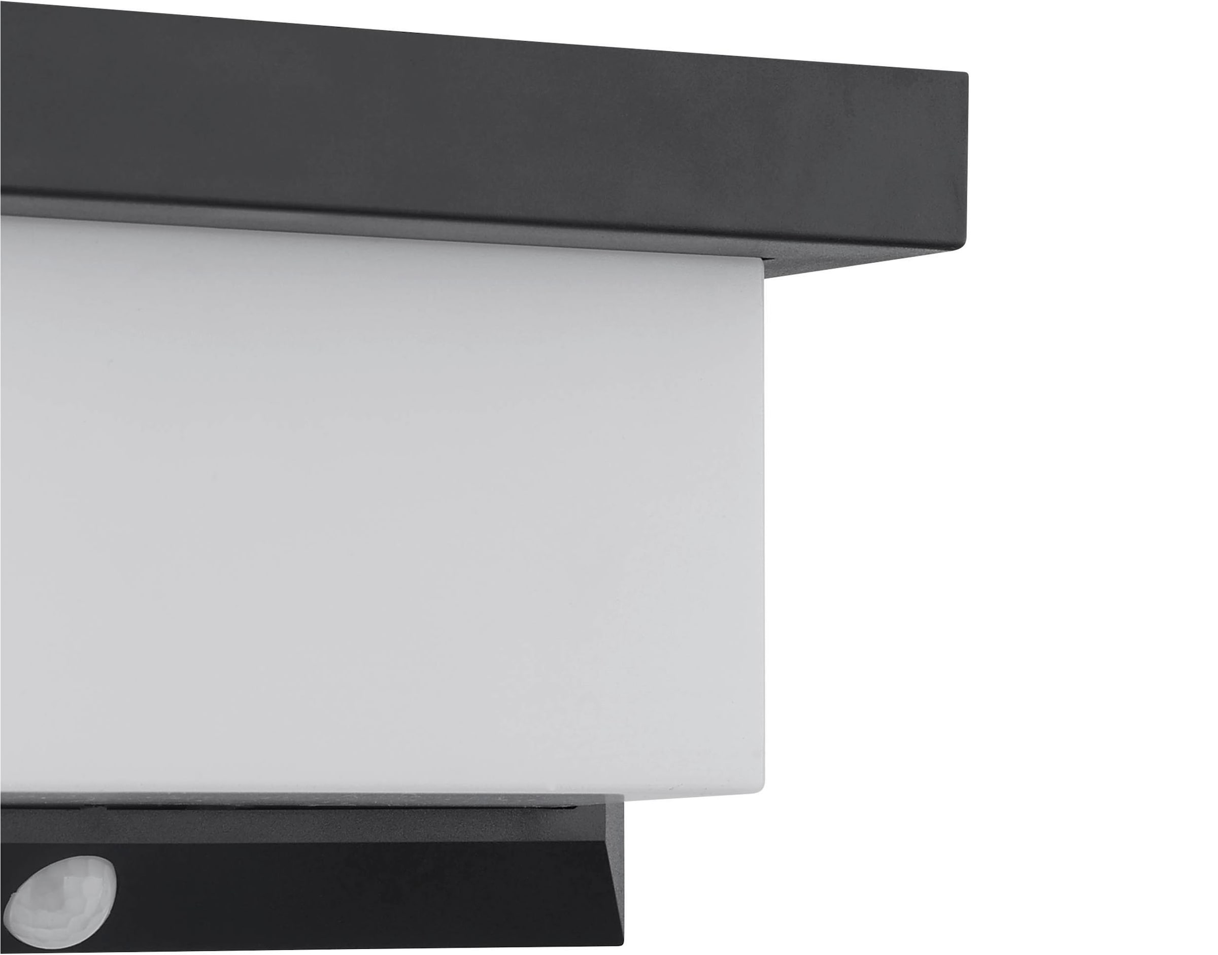 EGLO LED Solarleuchte »Utrera Solarlampe, Wandlampe aus Kunststoff, Außenbeleuchtung, IP44« LED-Modul 1 Stk. Kaltweiß Solarleuchte - L20 x B9 x H12 cm - schwarz - 32X0,12W inkl.