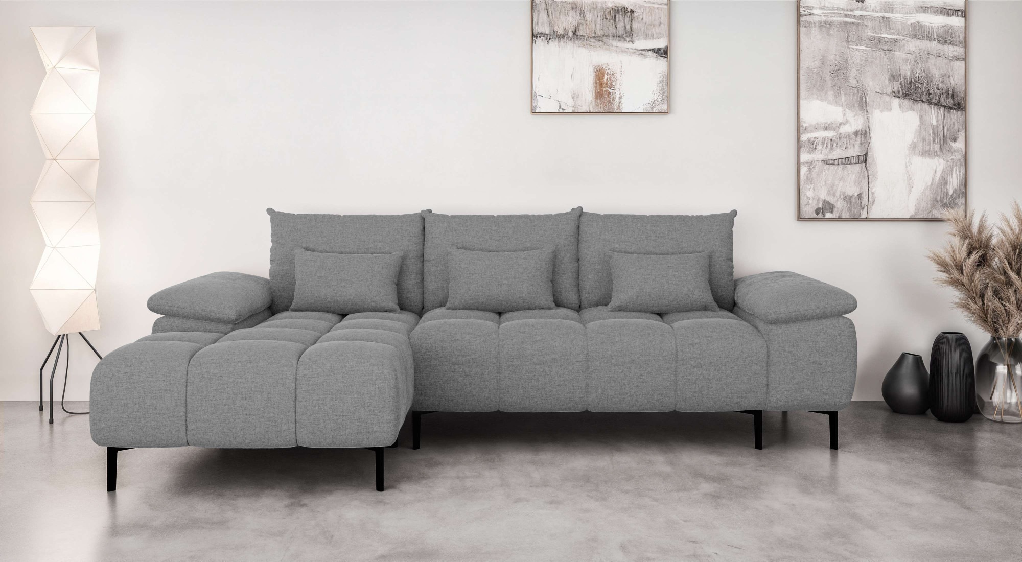 INOSIGN Ecksofa »DROMARA Schlafsofa mit Bettkasten, Maße: B/T/H 277/141/91 günstig online kaufen