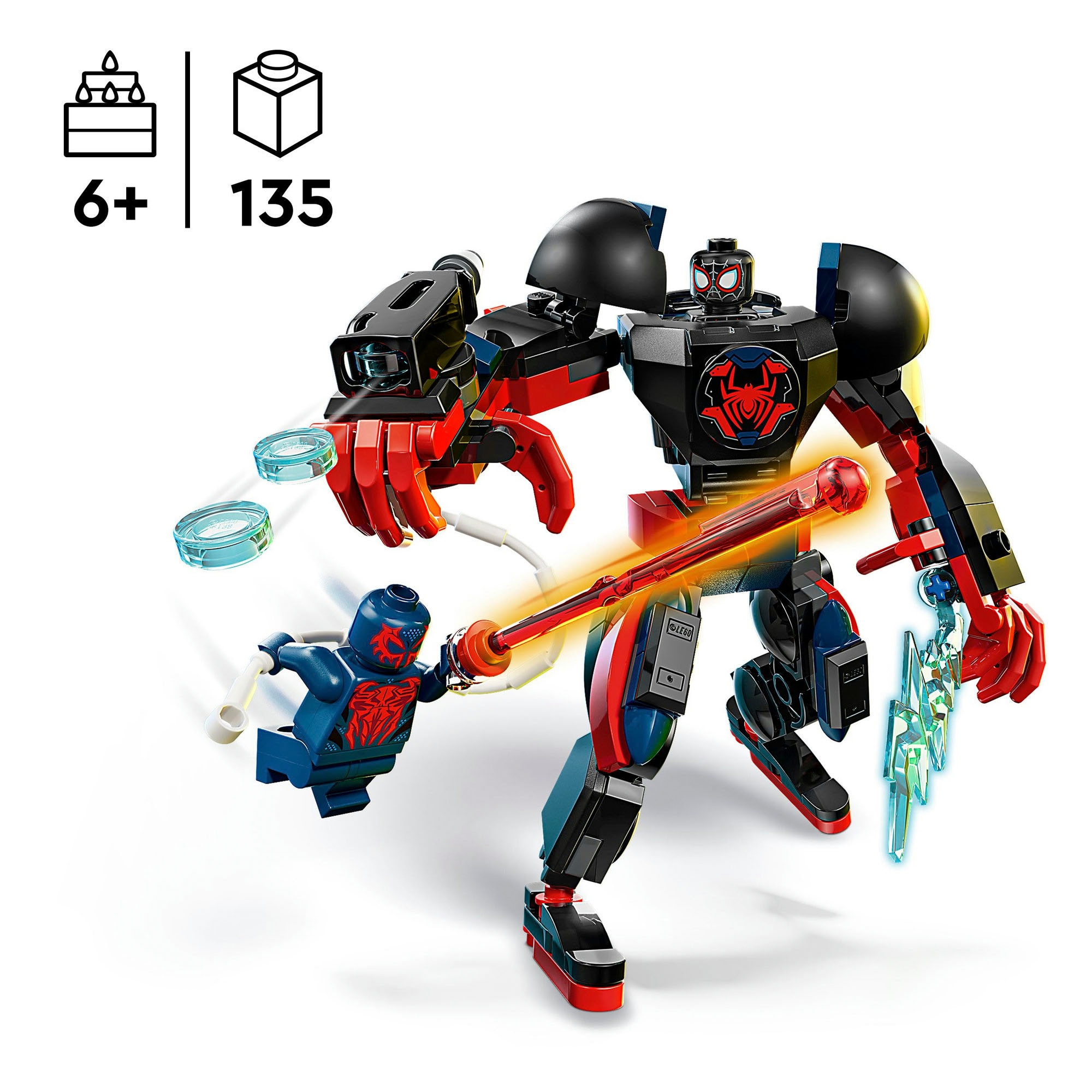 LEGO® Konstruktionsspielsteine »Miles Morales Mech vs. Spider-Man 2099 (76337), LEGO Super Heroes«