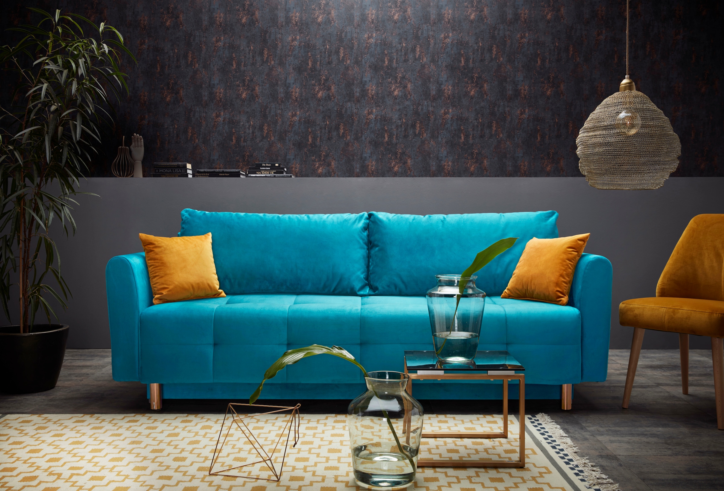 Home affaire Schlafsofa »Nordic« mit Federkern und Metallbeinen, Steppung i günstig online kaufen