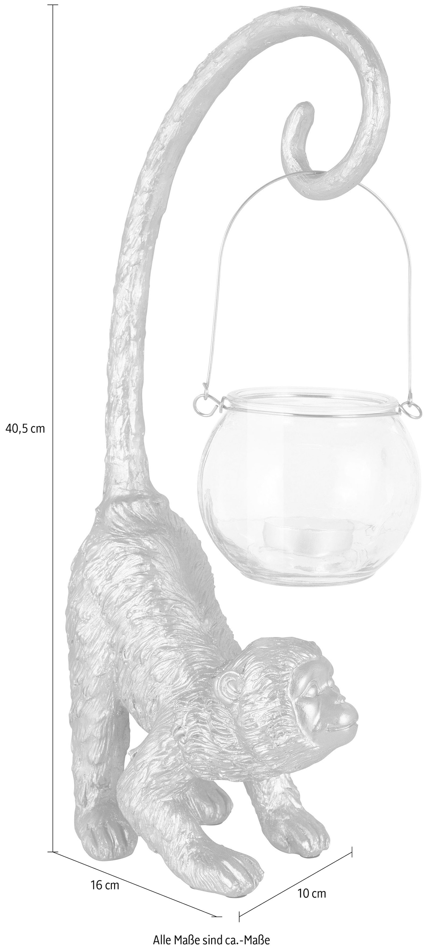 Leonique Dekofigur »Affe mit Windlicht« online kaufen | Deko-Objekte