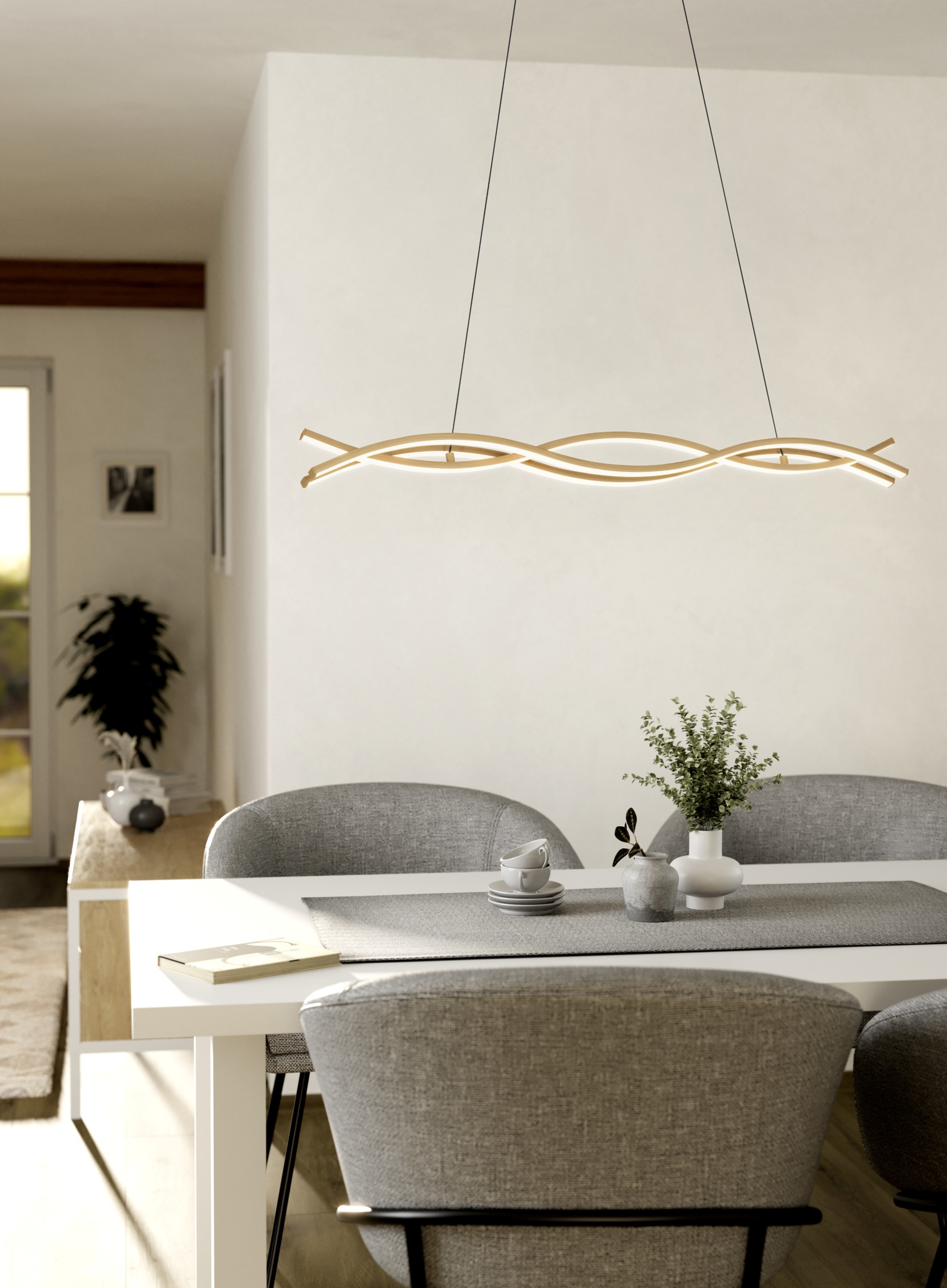 EGLO Hängeleuchte »LASANA 4 Pendellampe - Stahl, Alu - LED - 35W - IP20« LE günstig online kaufen