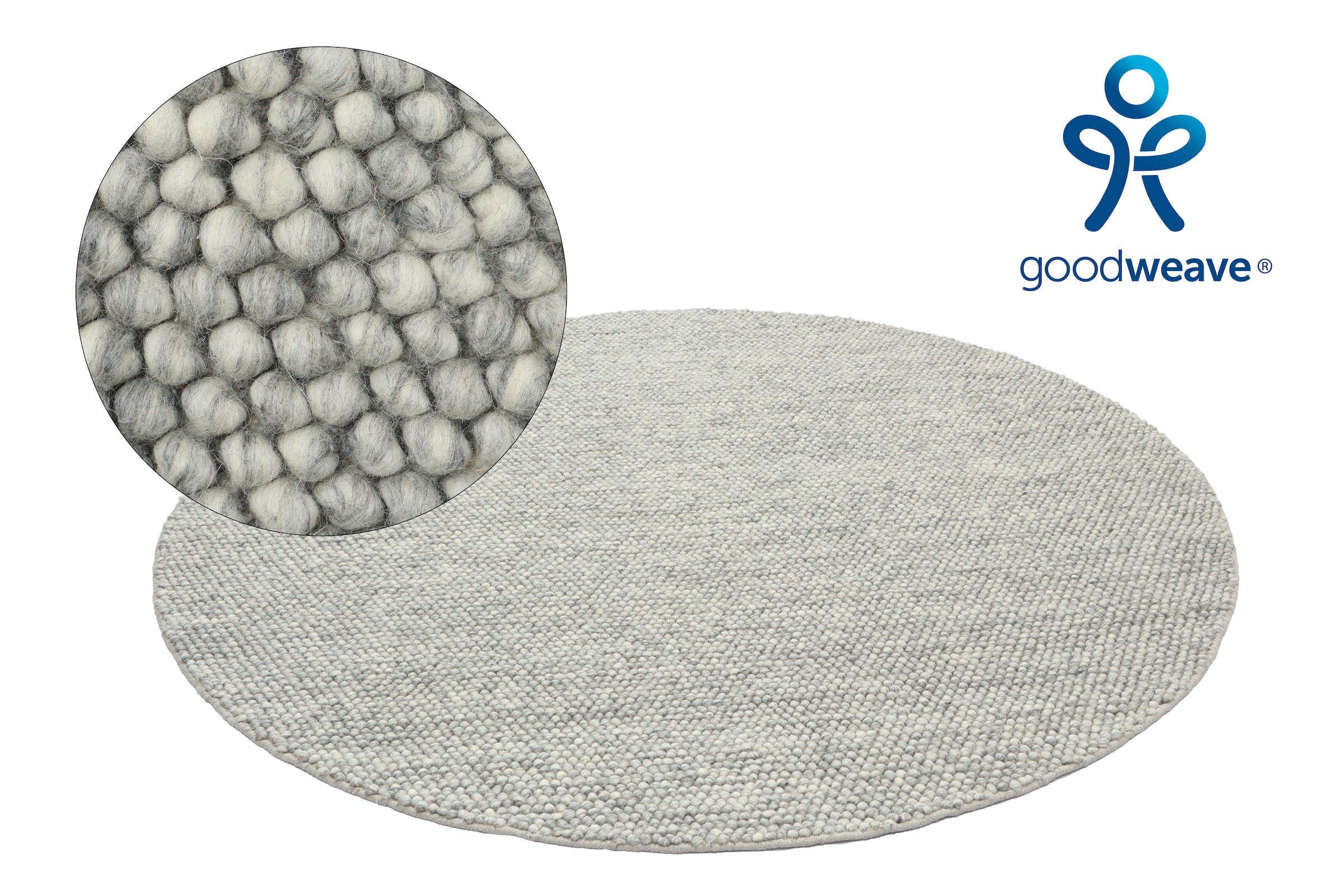 LeGer Home by Lena Gercke Teppich »Ainhoa, handgewebt, Wolle« rund 12 mm Höhe Teppich, Wohnzimmer, Schlafzimmer, Esszimmer