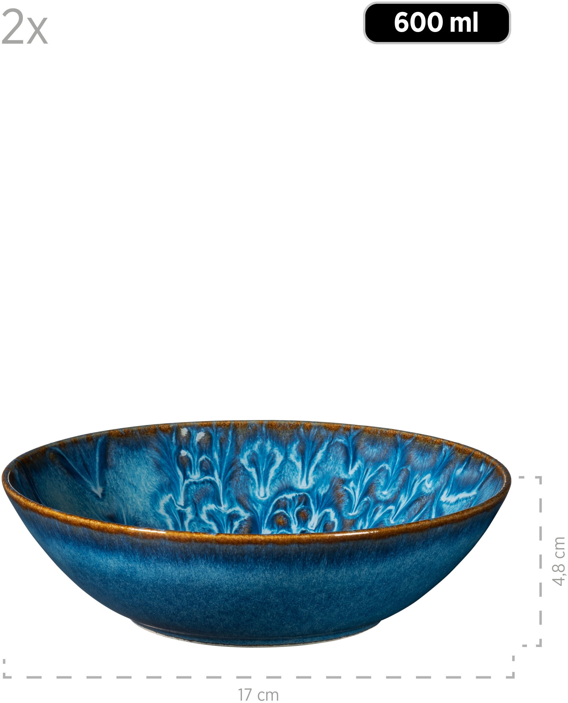 MÄSER Kombiservice »TRAD. TILES BLAU, Geschirr Set, Steinzeug«