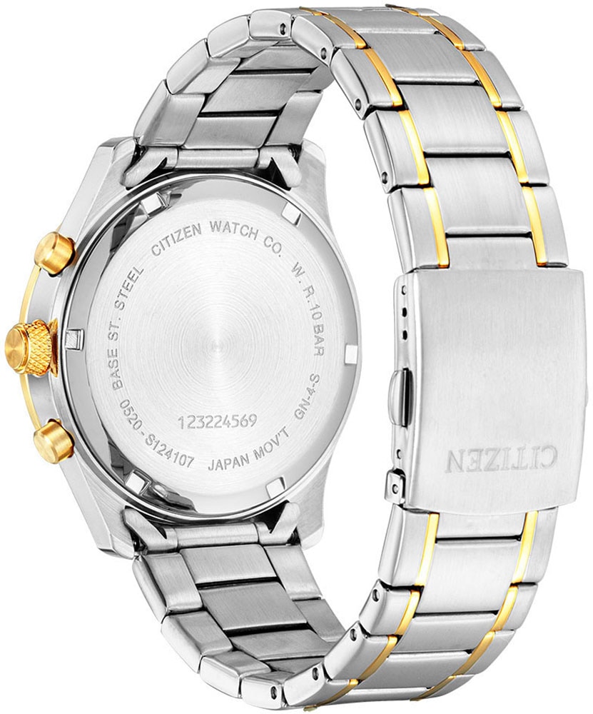 Citizen Chronograph, Armbanduhr, Quarzuhr, Herrenuhr, Edelstahlarmband