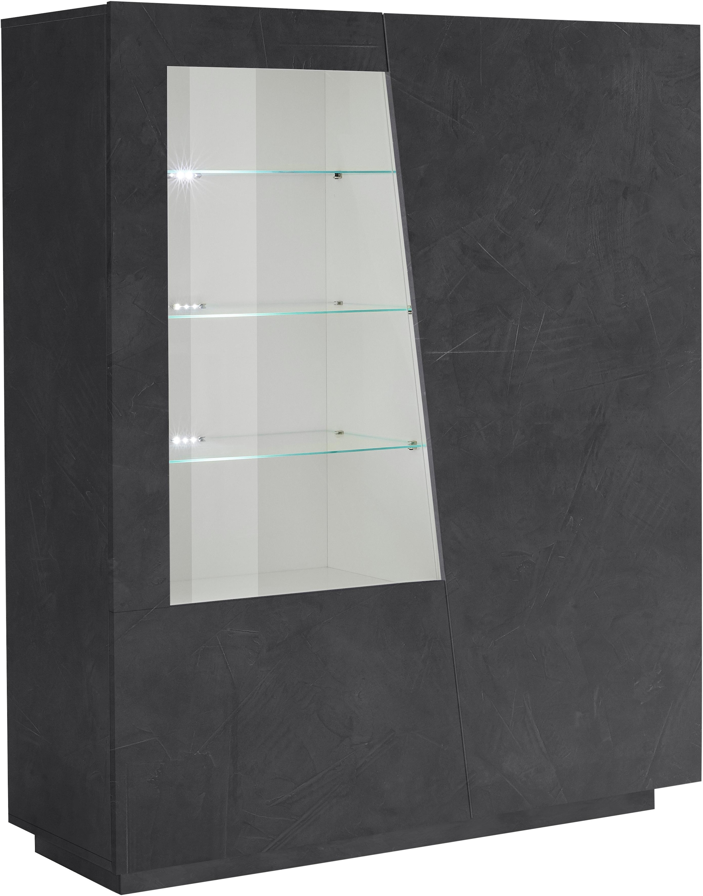 INOSIGN Highboard »Vega, Hochschrank, Hochkommode, Schrank«, mit 2 Türen mit Glaseinsatz, Höhe 146 cm