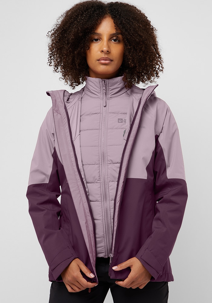 Jack Wolfskin 3-in-1-Funktionsjacke »GLAABACH 3IN1 JKT W«, mit Kapuze