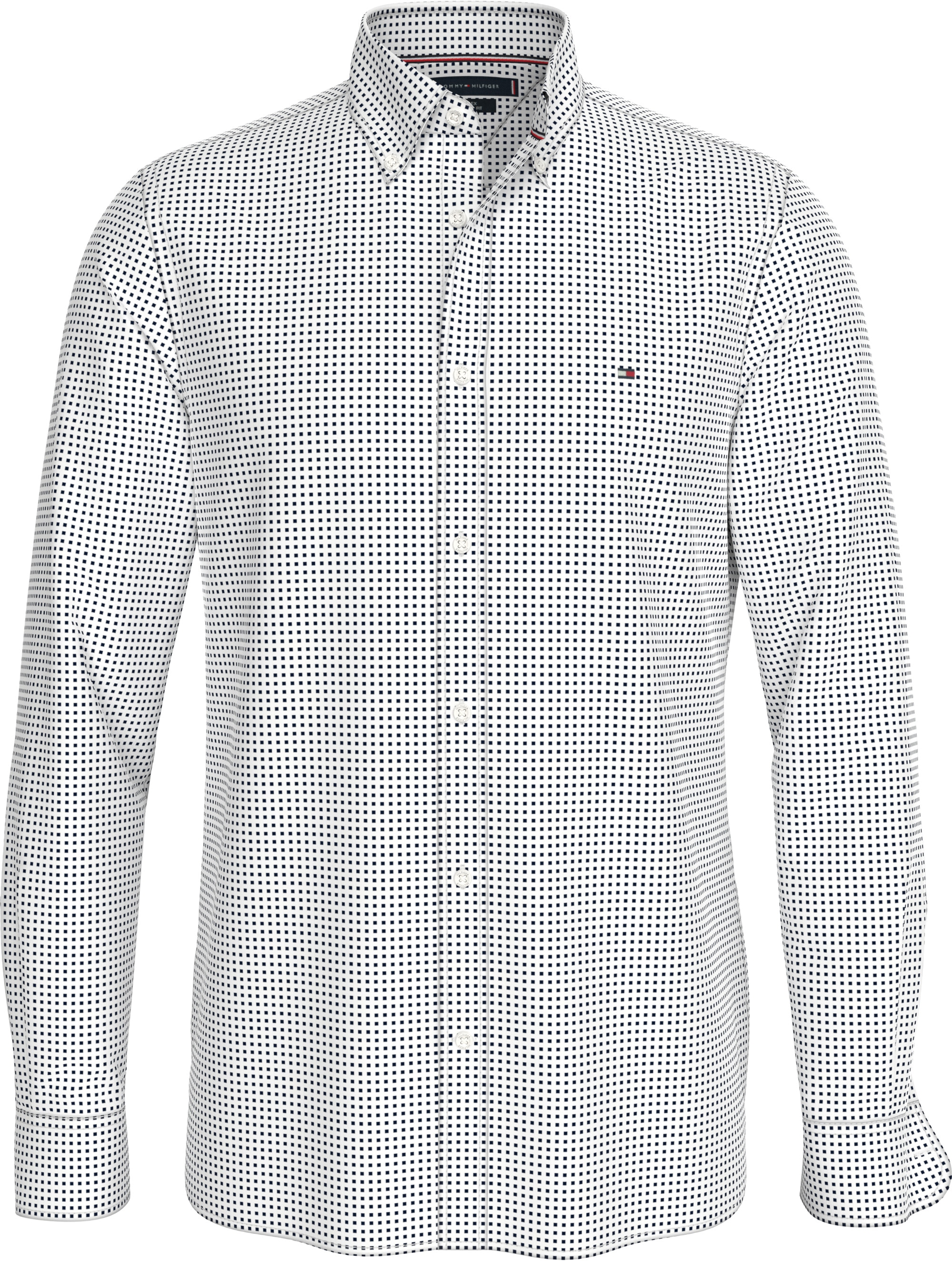 Tommy Hilfiger Businesshemd »MICRO PRINT SF SHIRT«, kleinkariert gemustert