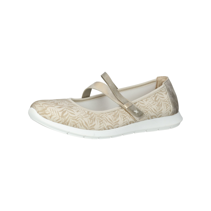 REMONTE Riemchenballerina »Ballerinas Textil« Creme 36 36 Verschluss: Klettverschluss