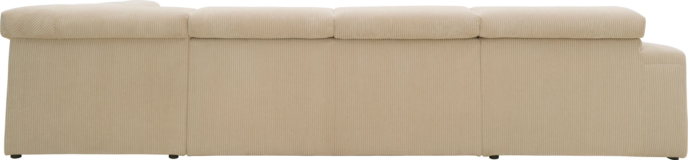 DOMO collection Wohnlandschaft »Brandon viele Bezugsarten, auch in Cord und Leder, incl. Nierenkissen«, mit Kopfteilverstellung, wahlweise Sitztiefenverstellung, U-Form