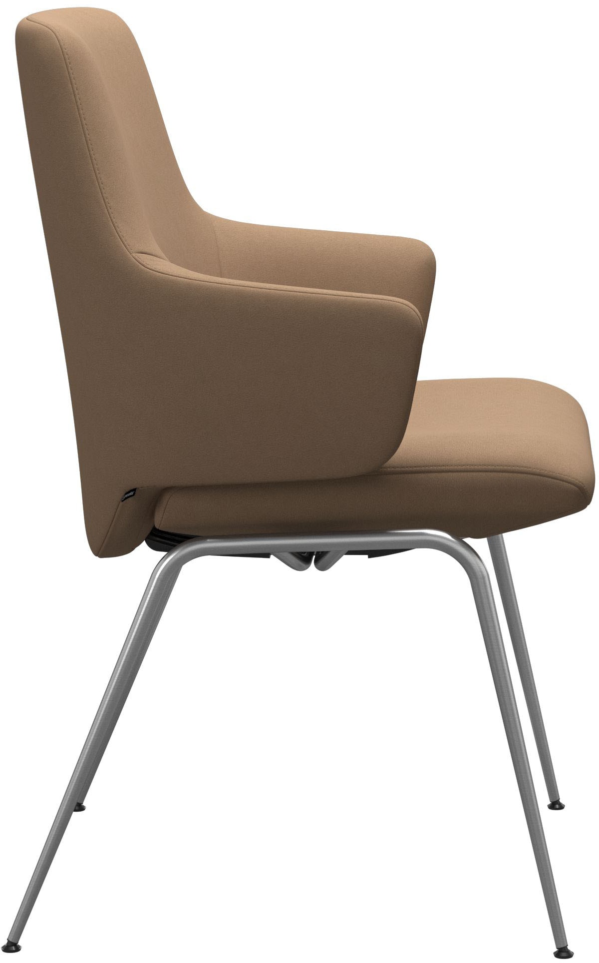 Stressless® Polsterstuhl »Laurel«, Microfaser DINAMICA, Low Back mit Armlehne, Größe L, mit Beinen aus Stahl in Schwarz matt