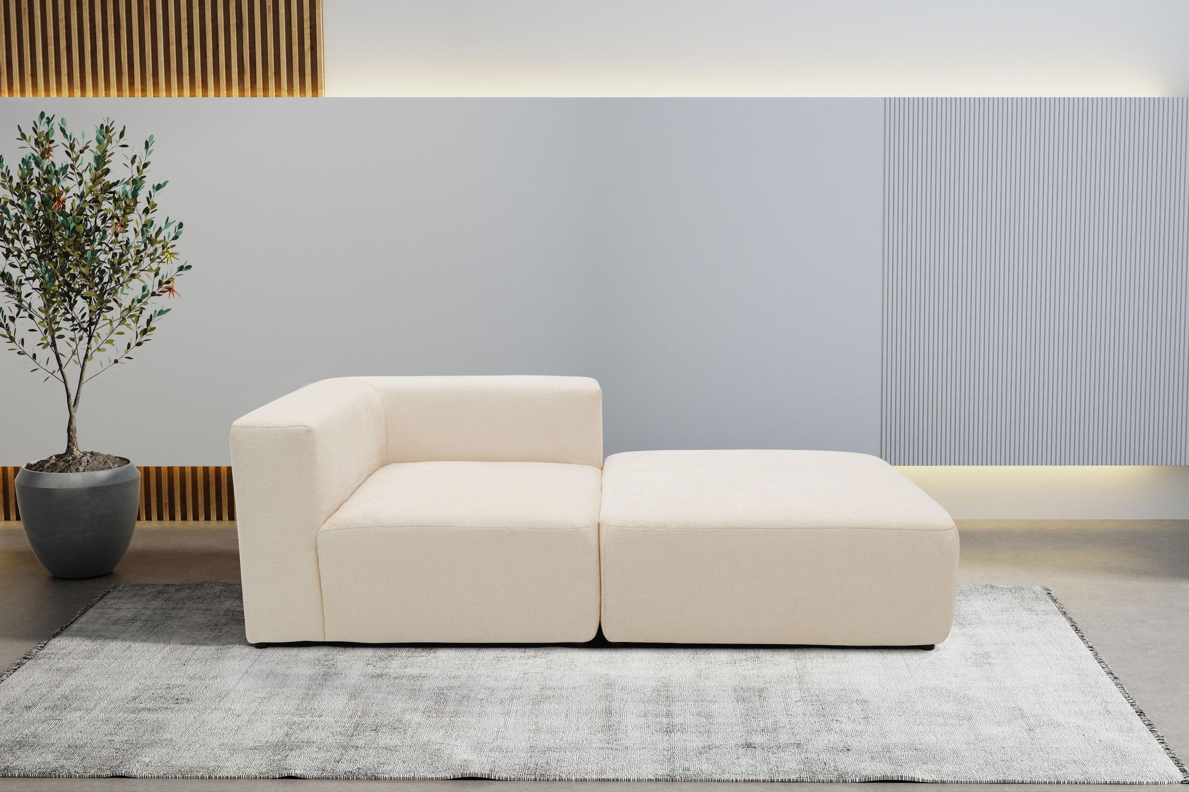 Home affaire Sofa-Eckelement »Utvik bestehend aus Eckelement und Hocker« al günstig online kaufen