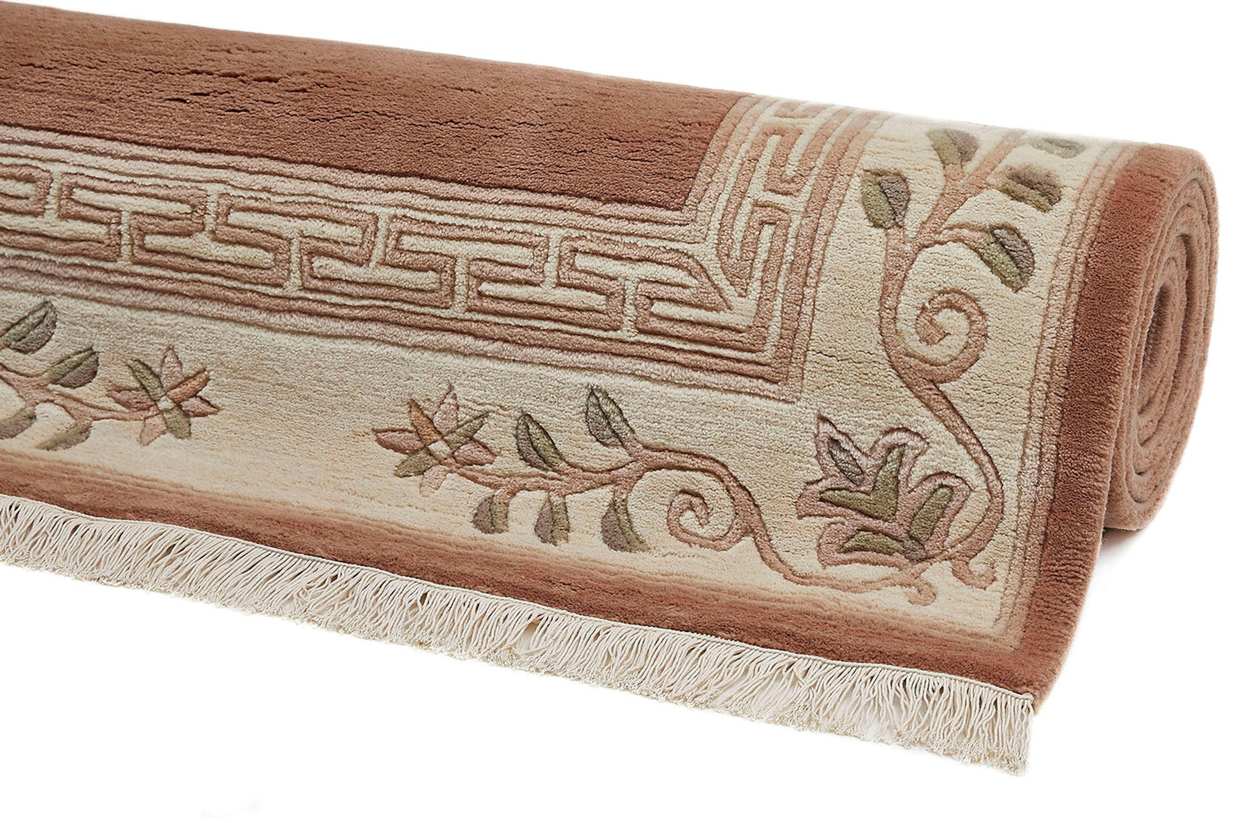 LUXOR living Wollteppich »Adour«, rechteckig, 18 mm Höhe, reine Wolle, handgeknüpft, mit Bordüre und Fransen, Wohnzimmer