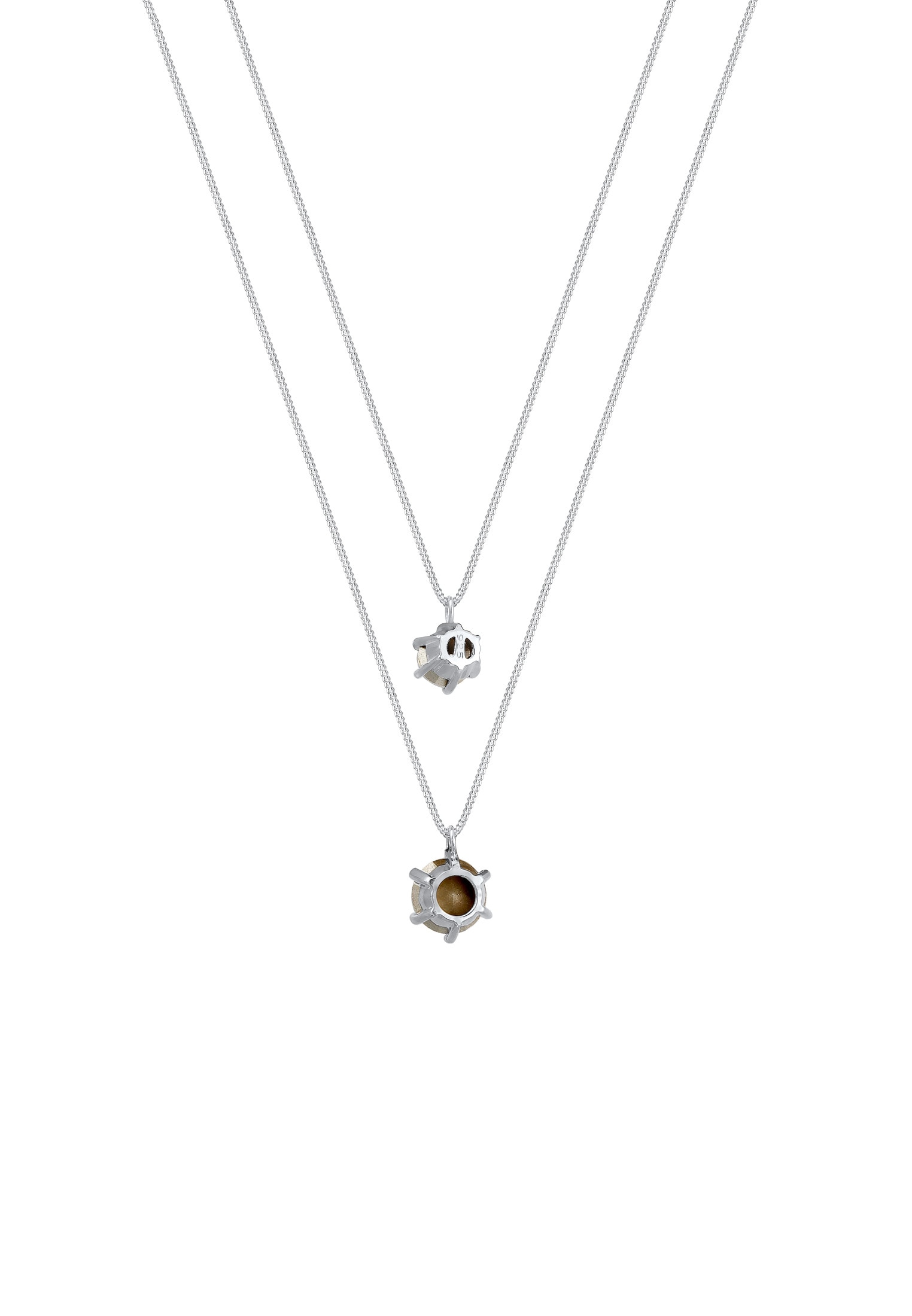 Elli Gliederkette »Layer Kristalle rund 925 Silber«