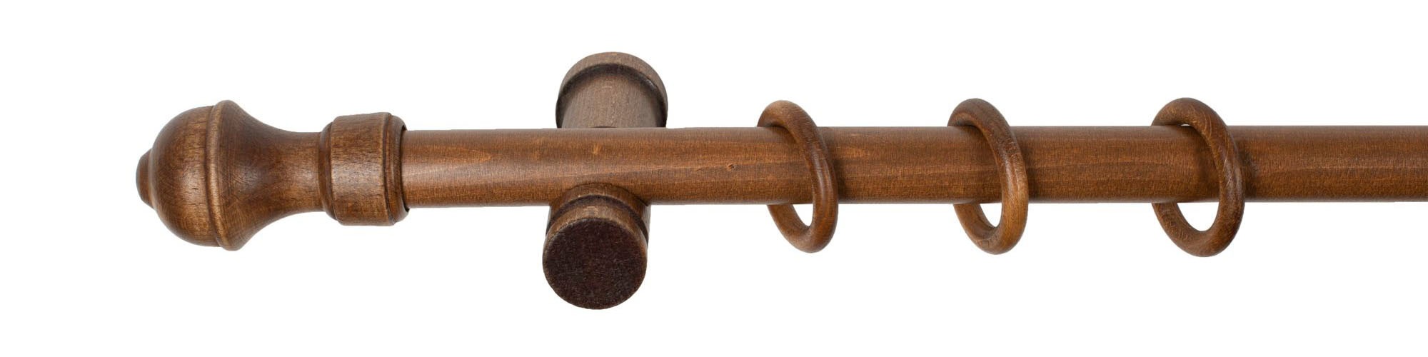SN DECO GROUP Gardinenstange »Ares«, 1 läufig-läufig, Fixmaß, 28 mm, Holz, verschiedene Längen und Farben, Komplettset