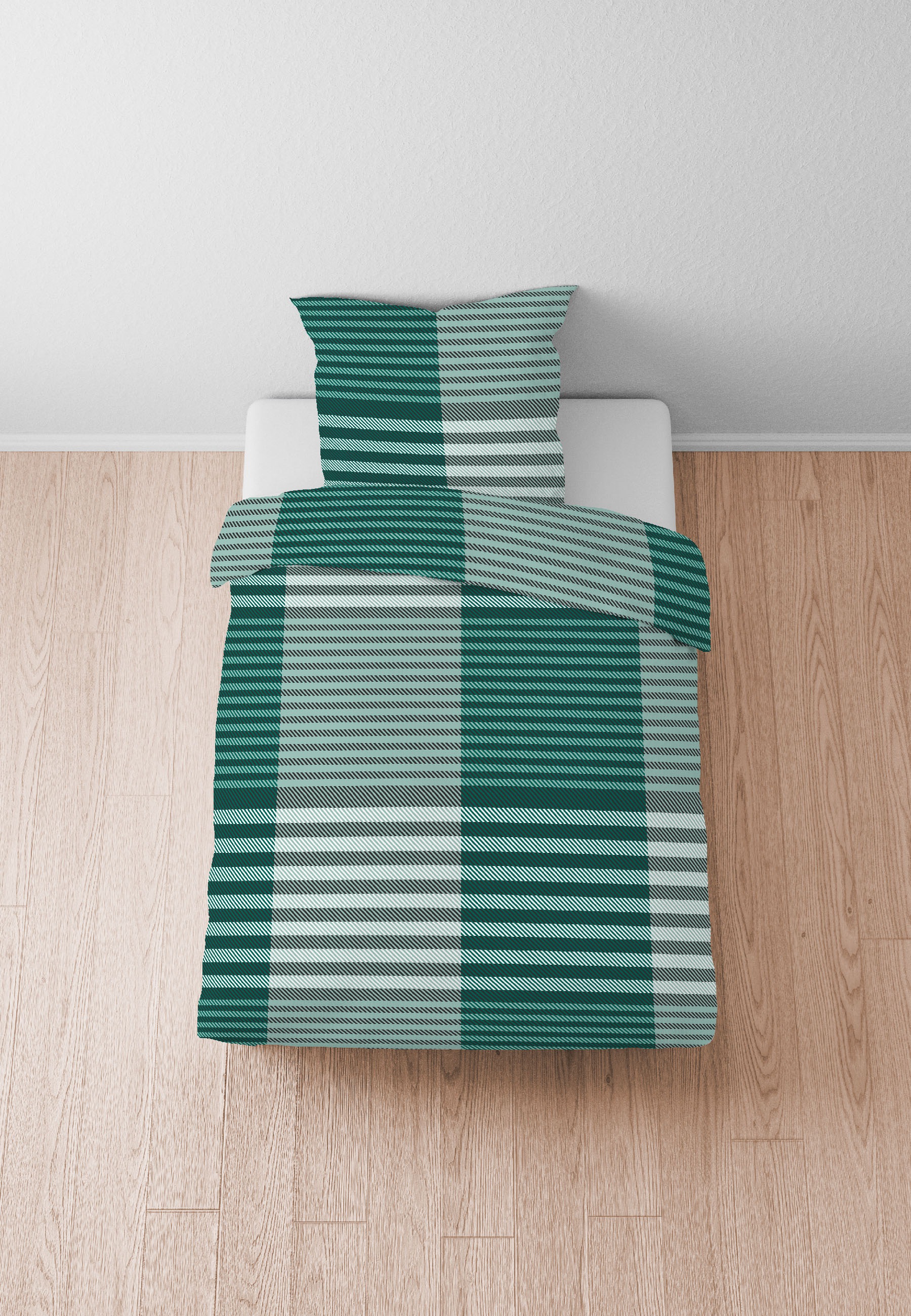 Biberna Bettwäsche »0004106« 2 Stk. wohlig warm + weich, pflegeleicht, 100% Baumwolle, Reißverschluss