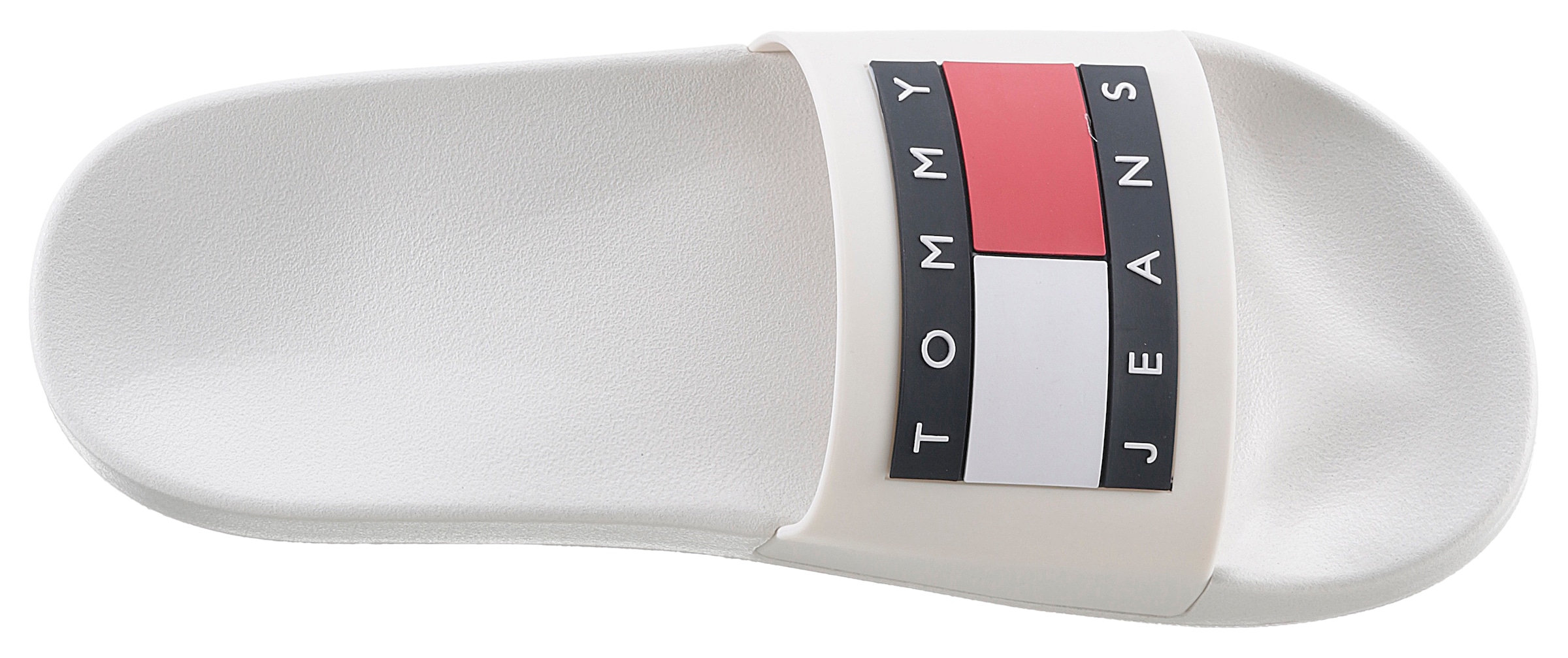 Tommy Jeans Badepantolette »TOMMY JEANS POOL SLIDE ESS«  , Sommerschuh, Poolslides, Schlappen, mit plakativer Logoflag