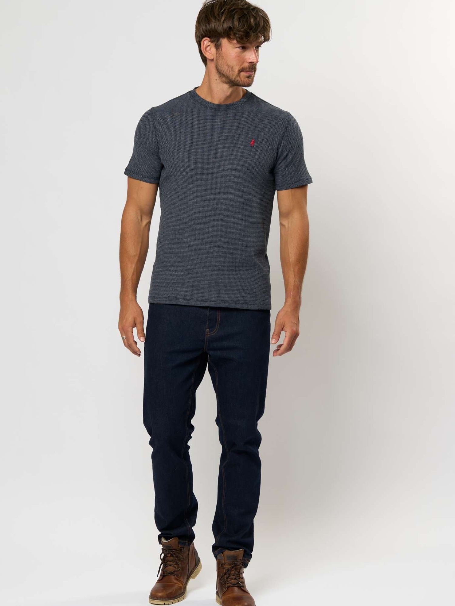 MCS Kurzarmhemd »MCS T-shirt MCColin Waffle«