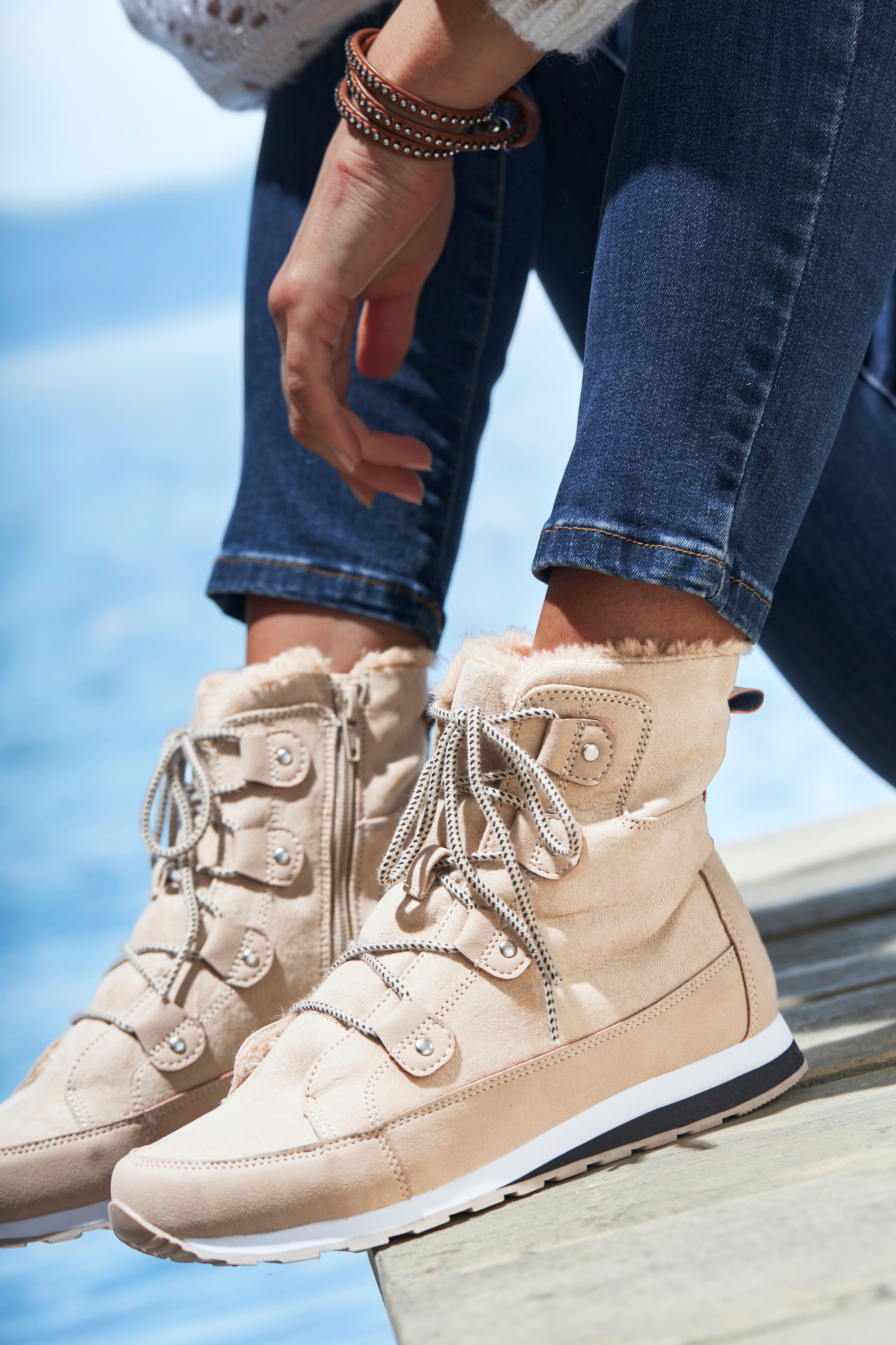 Vivance Stiefelette, mit Warmfutter, Winterstiefel, Stiefel, Boots VEGAN