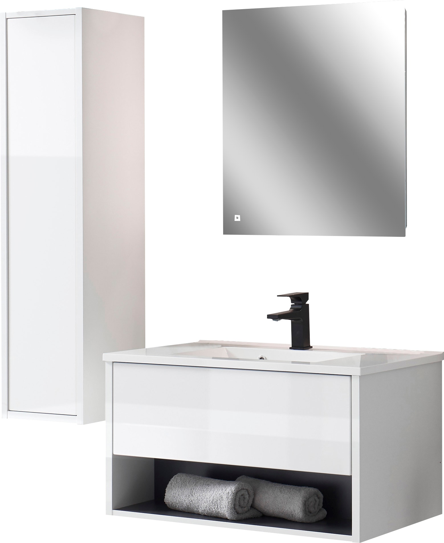 PLACES OF STYLE Badmöbel-Set »Studio Line, Bad im modernen Design, 3-teilig günstig online kaufen