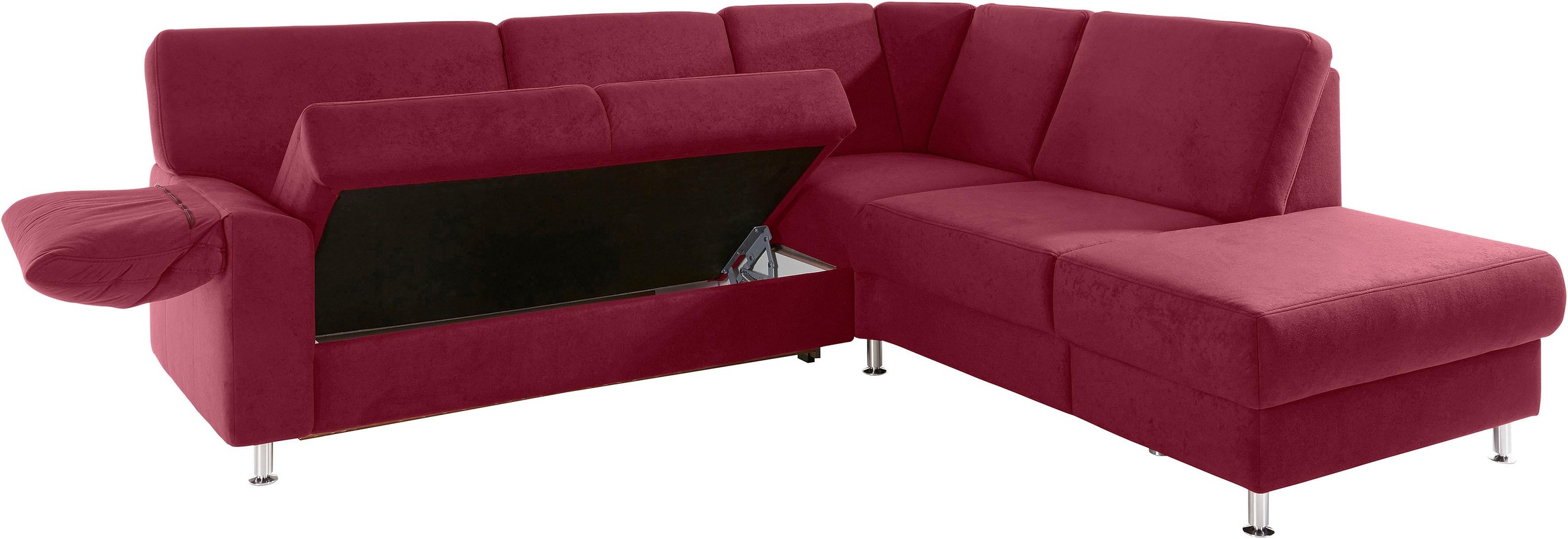 sit&more Ecksofa »Belfort L-Form«, wahlweise mit Vorziehsitz und Bettkasten