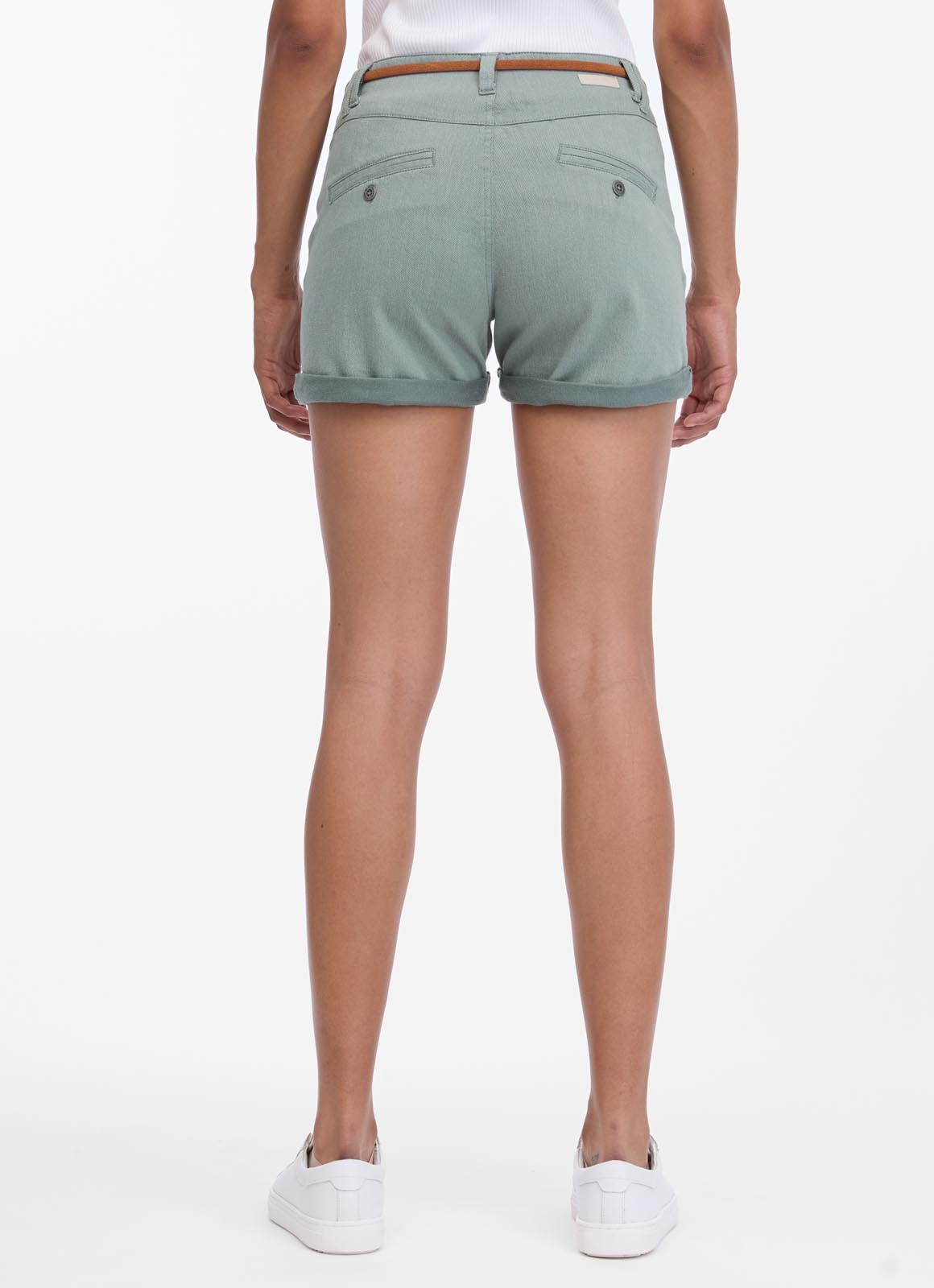 Ragwear Shorts »HEEVEN«  leicht verwaschener Twill zum Umschlagen mit Gürtel