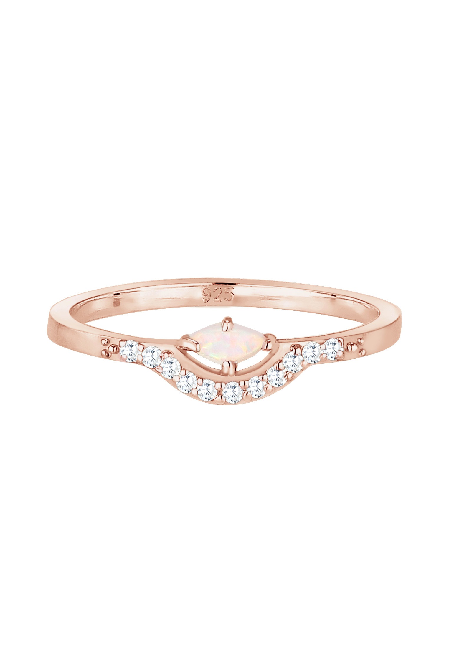 Elli Verlobungsring »Elli Ring Vintage Design Zirkonia Marquise Opal 925er Silber«