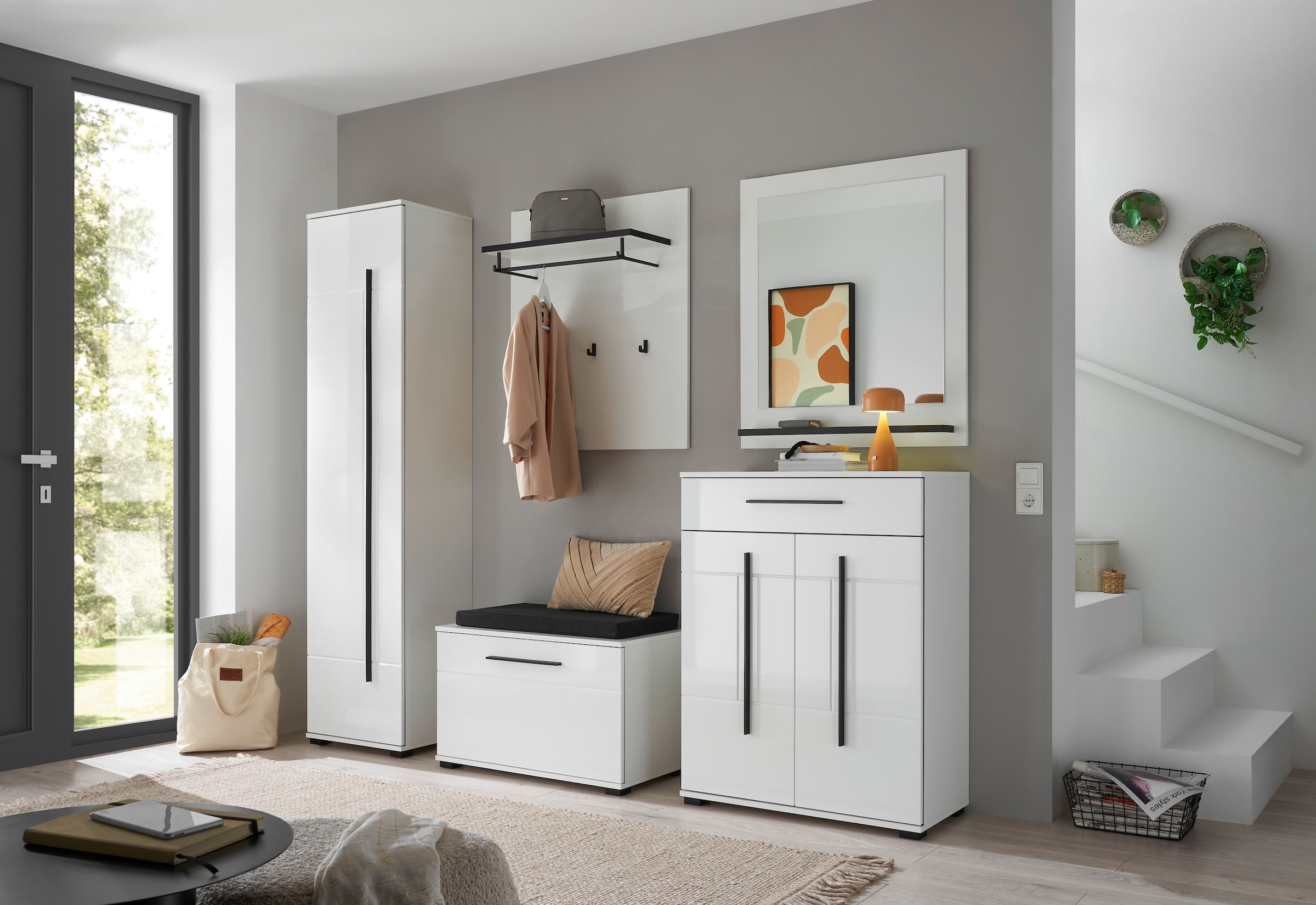 Home affaire Garderobenschrank »Cantara, moderner Schrank, Schuhschrank mit Stauraum« ausreichend Stauraum, vielseitig einsetzbar, 50 cm breit