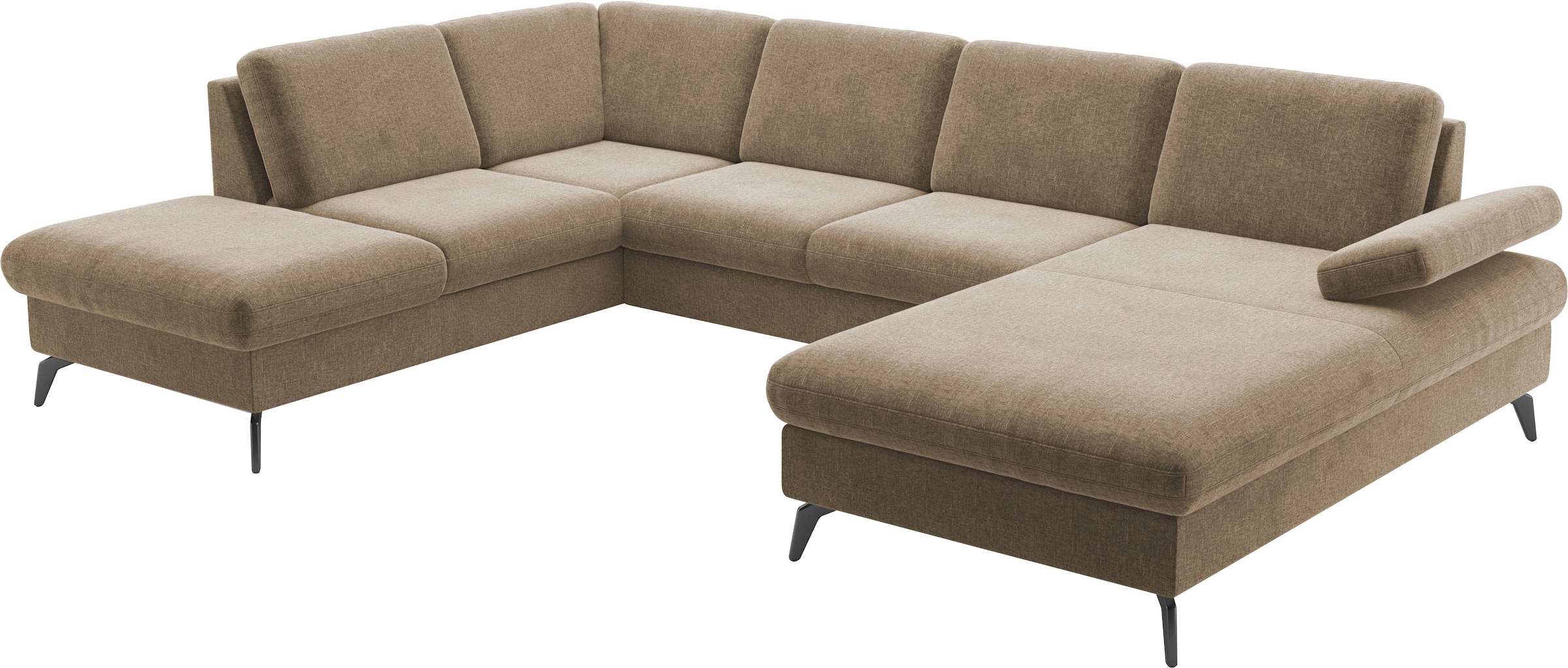 sit&more Wohnlandschaft »Morris Jubi U-Form«, inkl. Armteilfunktion und 1 Zierkissen, wahlweise mit Bettfunktion