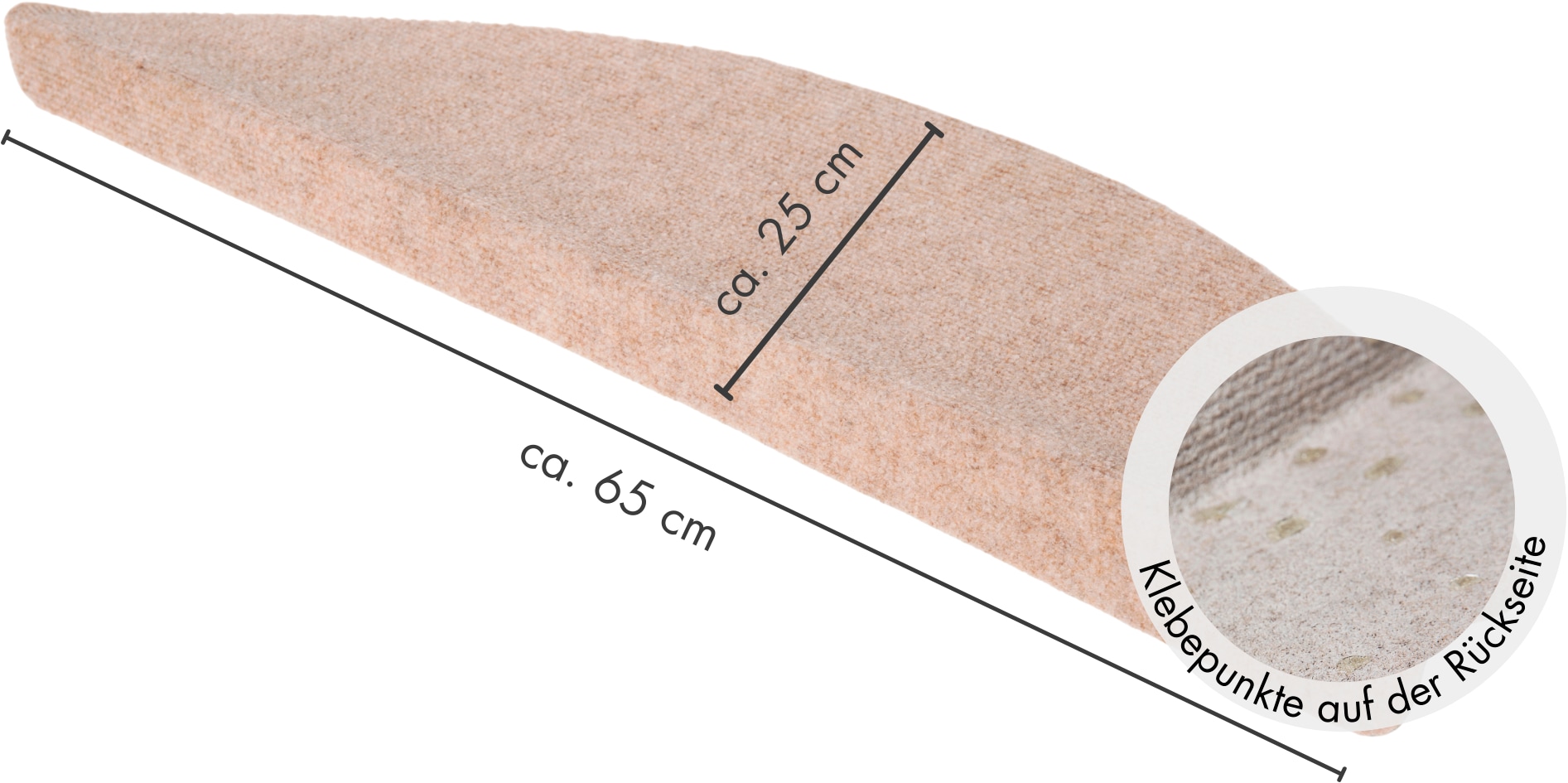 Andiamo Stufenmatte »Paris, Made in Poland« halbrund 2 mm Höhe selbstklebend, 15 Stück in einem Set