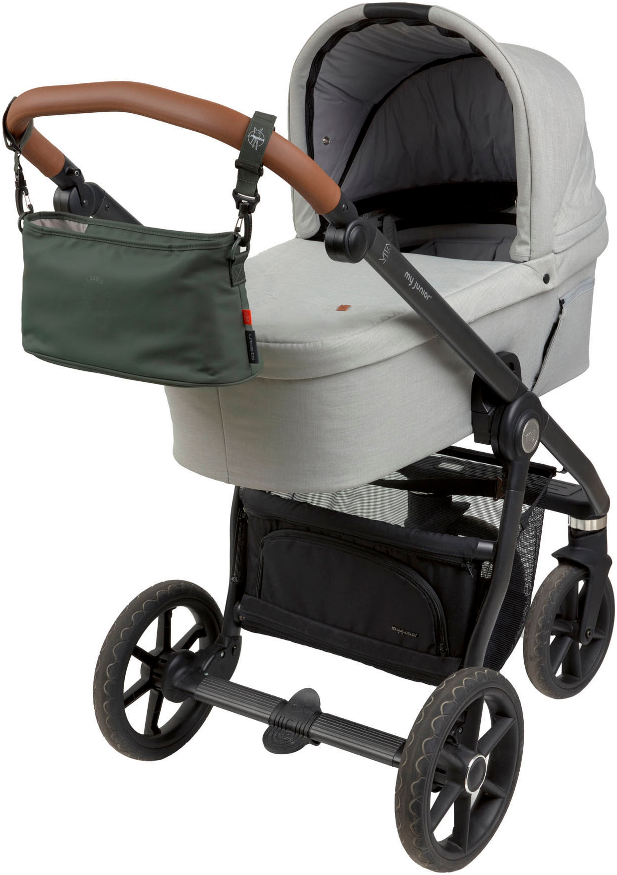 LÄSSIG Kinderwagen-Tasche »Green Label, Buggy Organizer, dark olive«, für Kinderwagen oder Buggy