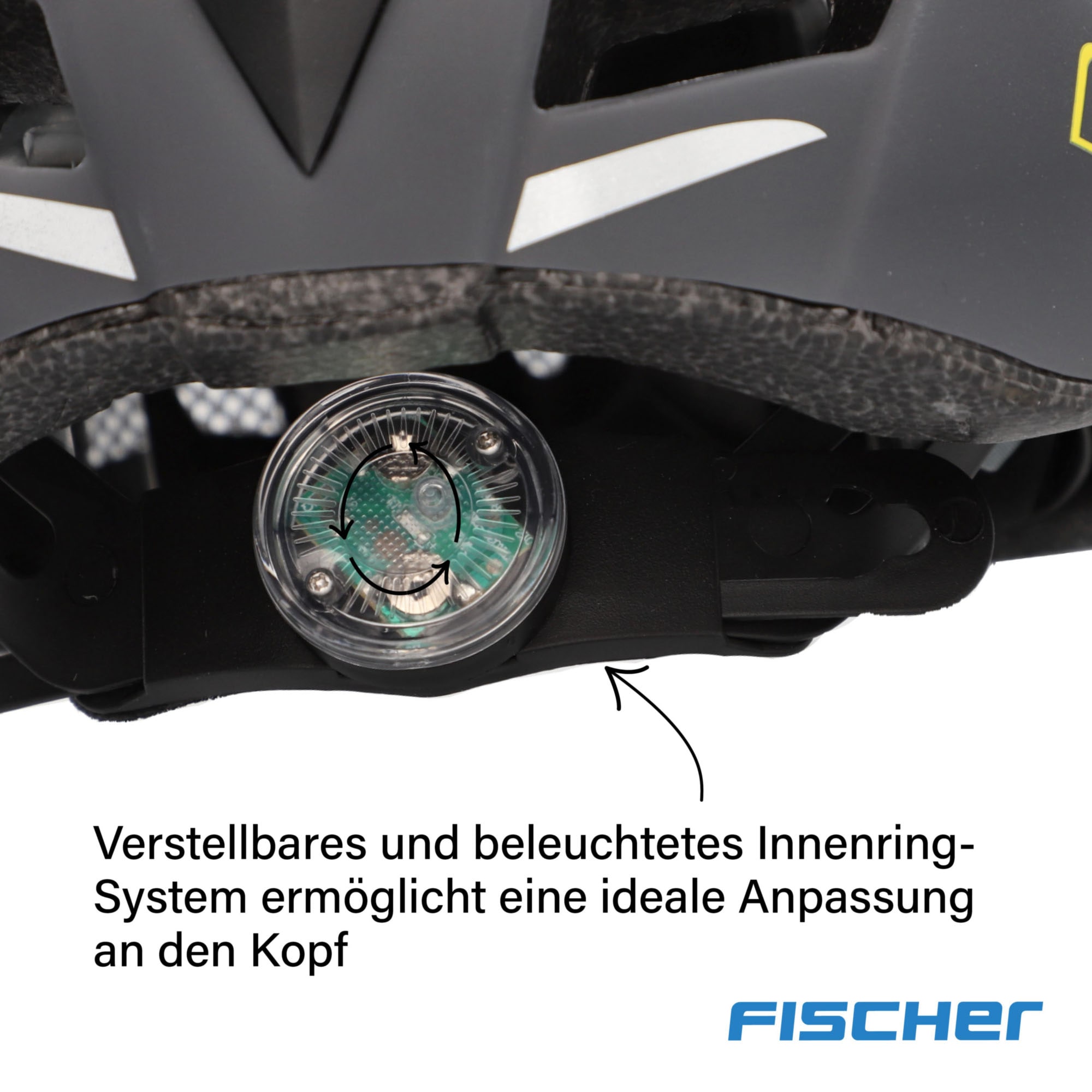FISCHER Fahrrad Fahrradhelm »Urban Levin S/M«, Verstellbarer Innenring-System; mit beleuchtetem Innenring-System