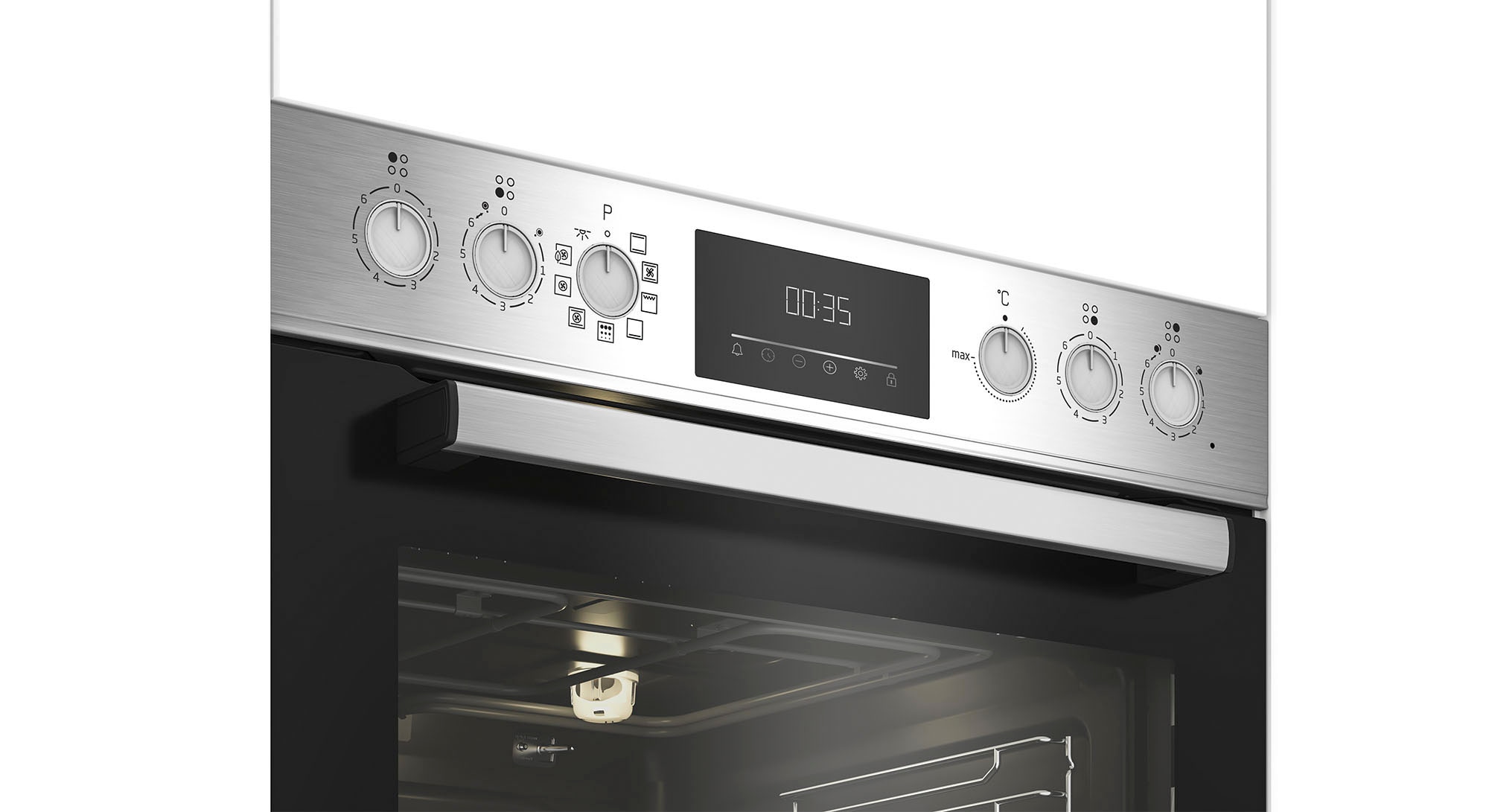 BEKO Elektro-Herd-Set »BBUM12320XMPE«, mit 2-fach-Teleskopauszug, Pyrolyse-Selbstreinigung