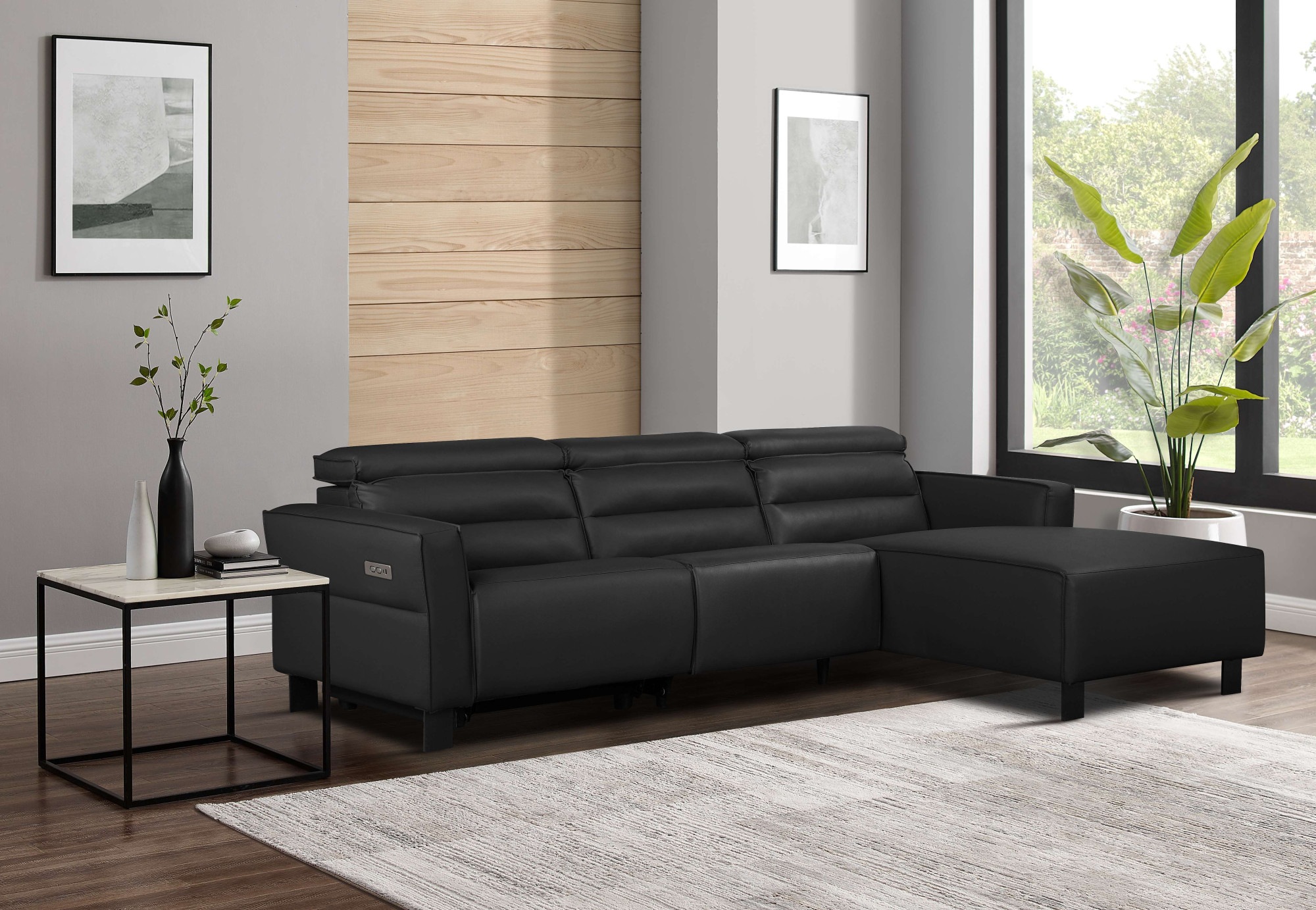 Places of Style Ecksofa »Carpari, L-Form, 263 cm, manuelle o. elektrische Relaxfunktion,«, USB A/C und Kopfteilverstellung