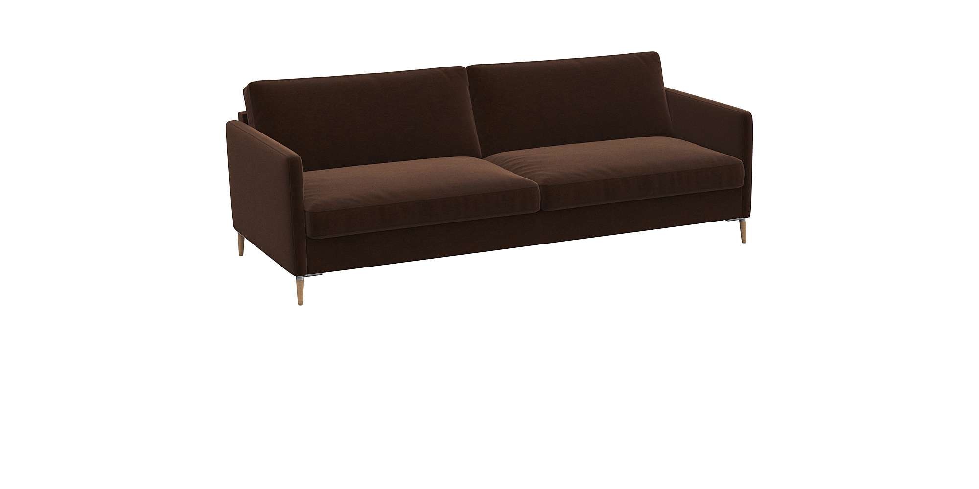 FLEXLUX 3-Sitzer »Fiore, super Sitzkomfort durch Kaltschaum im Sitz«, schmale Armlehnen, Füße Alu+ Eiche