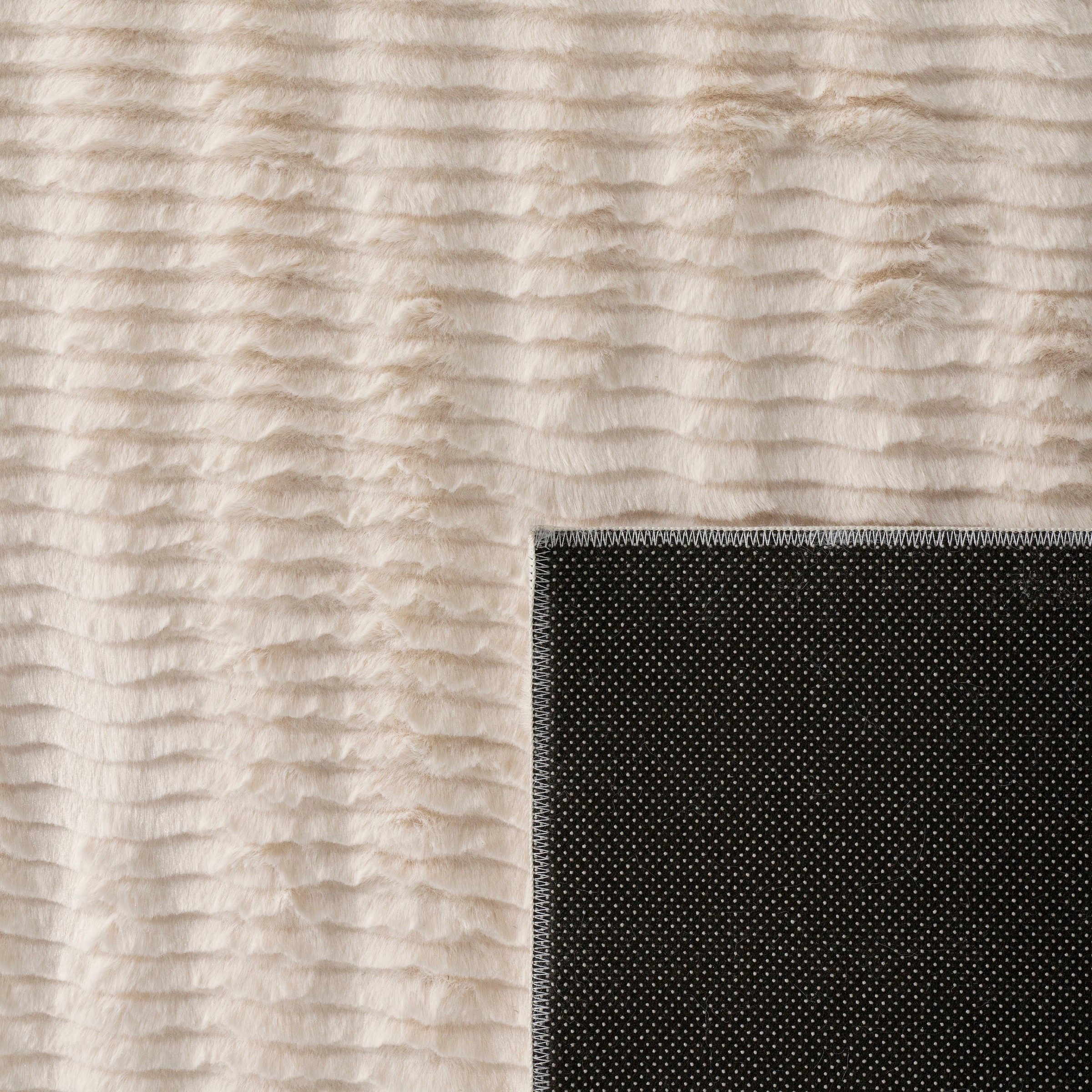Paco Home Hochflor-Teppich »Arnheim 743«, rechteckig, 27 mm Höhe, Uni Farben, Wellen Muster, besonders weich, Hoch-Tief Effekt