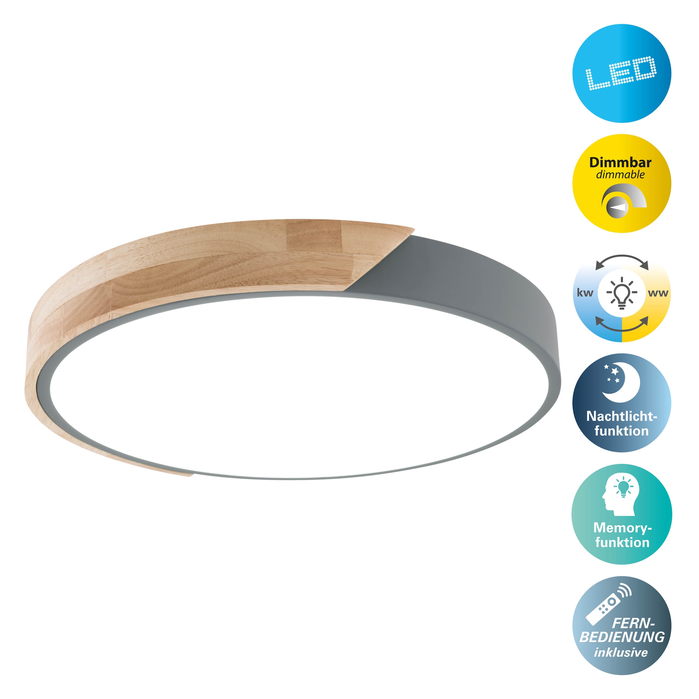 näve LED Deckenleuchte »Borneo«, 1 flammig, Leuchtmittel LED-Modul   Leucht günstig online kaufen