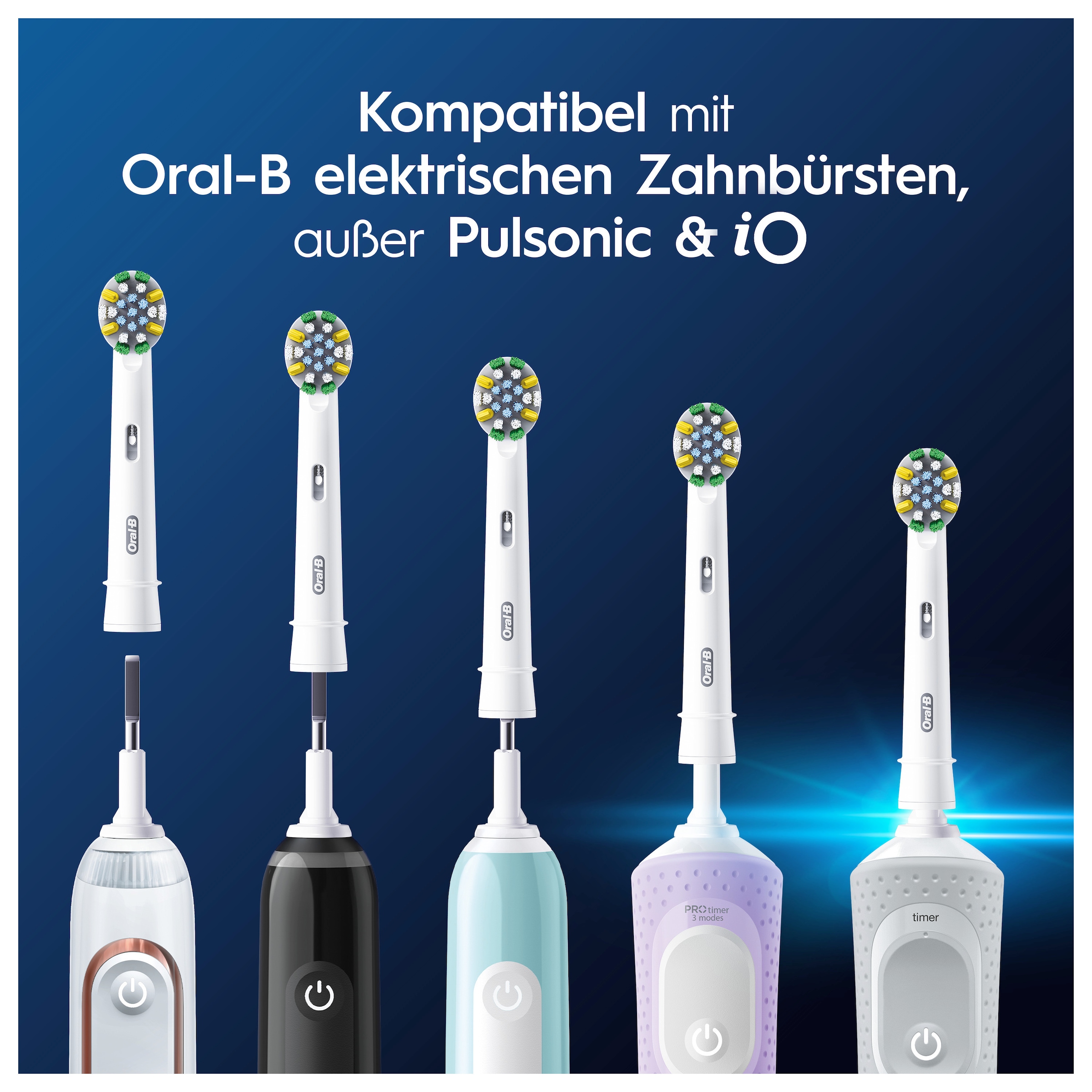 Oral-B Aufsteckbürsten »Pro Tiefenreinigung« Tiefe Zahnreinigung mit innovativen X-förmigen Borsten