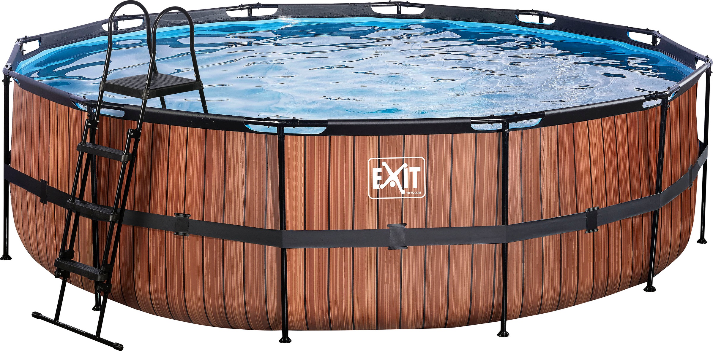 EXIT Framepool »inkl. Sicherheitsleiter«, (Set, 3 tlg.), ØxH: 488x122 cm, mit Sandfilteranlage