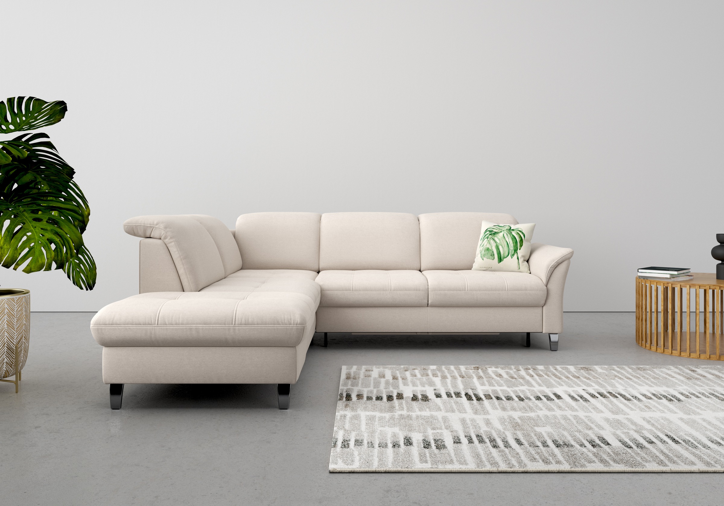 sit&more Ecksofa »Maggiore L-Form«, wahlweise mit Kopfteilverstellung, Bettfunktion und Stauraum