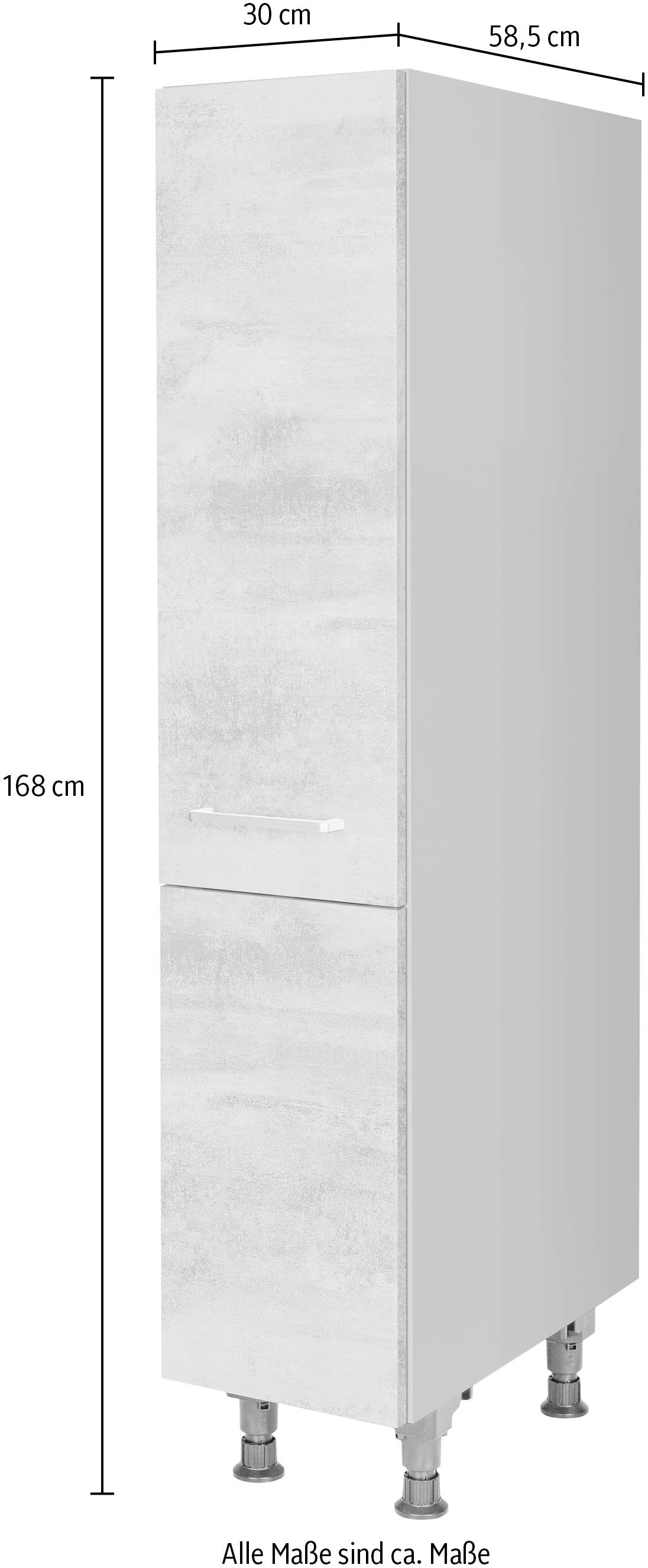 nobilia® Apothekerschrank »"Riva", mit 4 Einhängekörben, Breite 30 cm, Höhe 167,8 cm,«, vormontiert, Ein- und Auszugsdämpfung SoftStoppPro