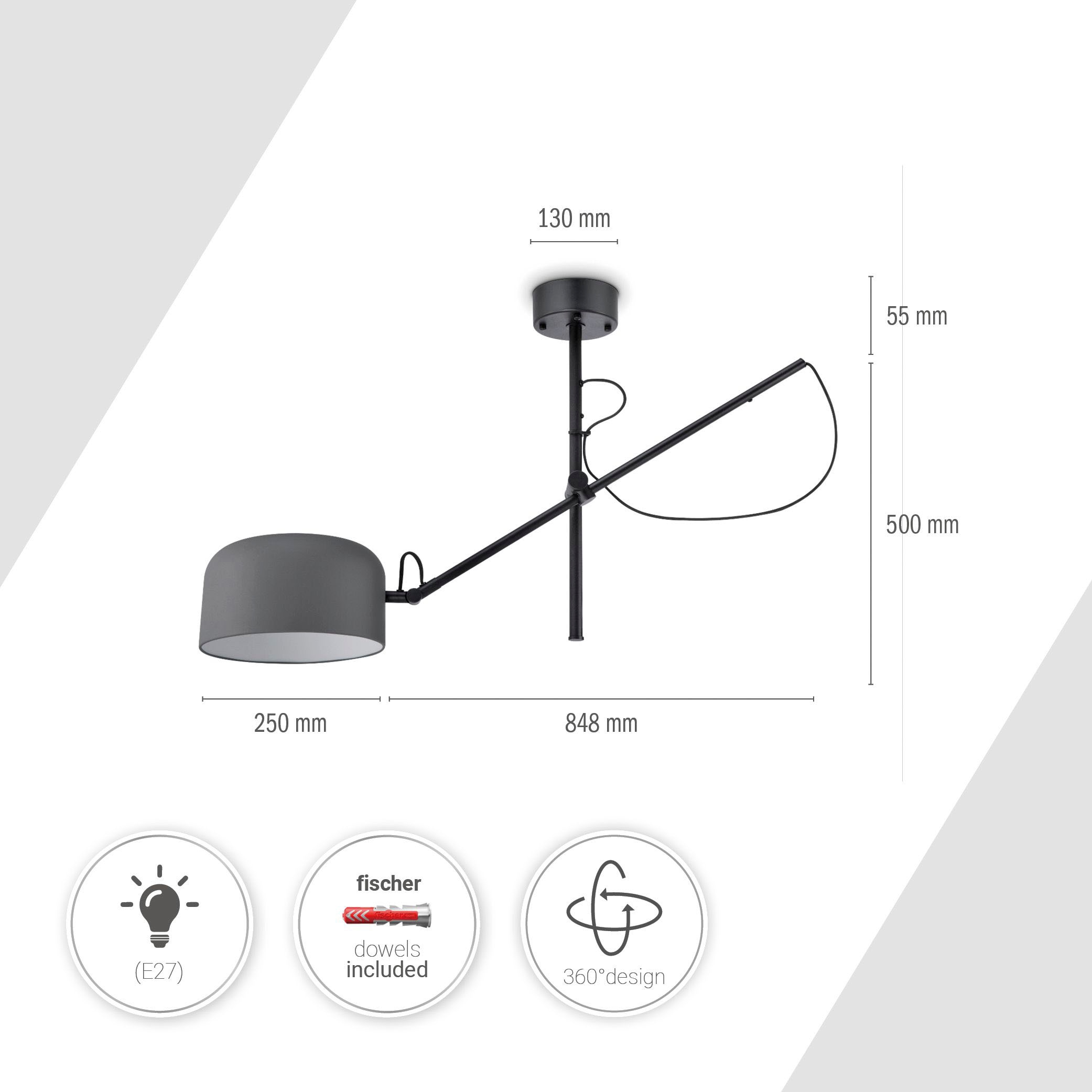 Paco Home Deckenleuchte »BOWL« E27