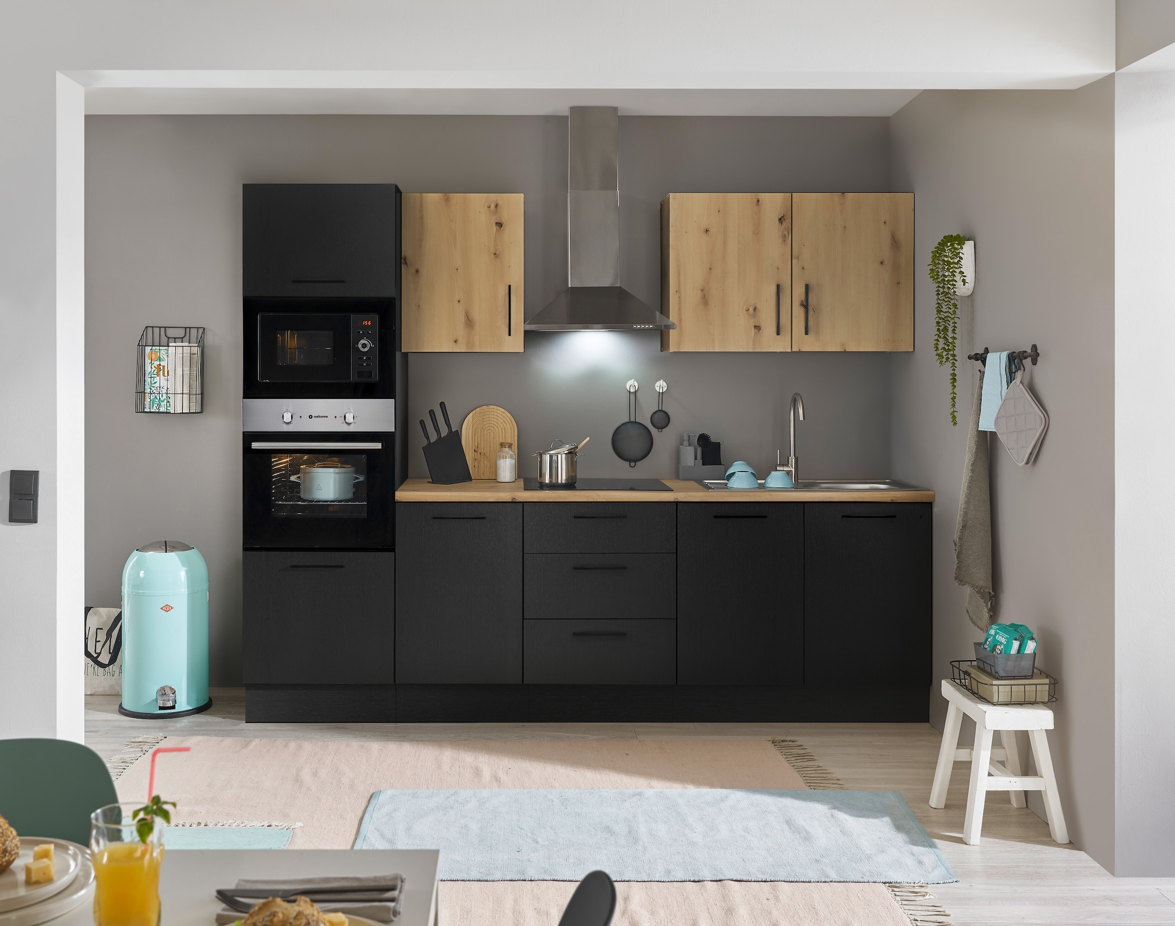 BASIC by Balculina Küchenzeile »Turin«, Breite 270 cm, wahlweise mit E-Geräten