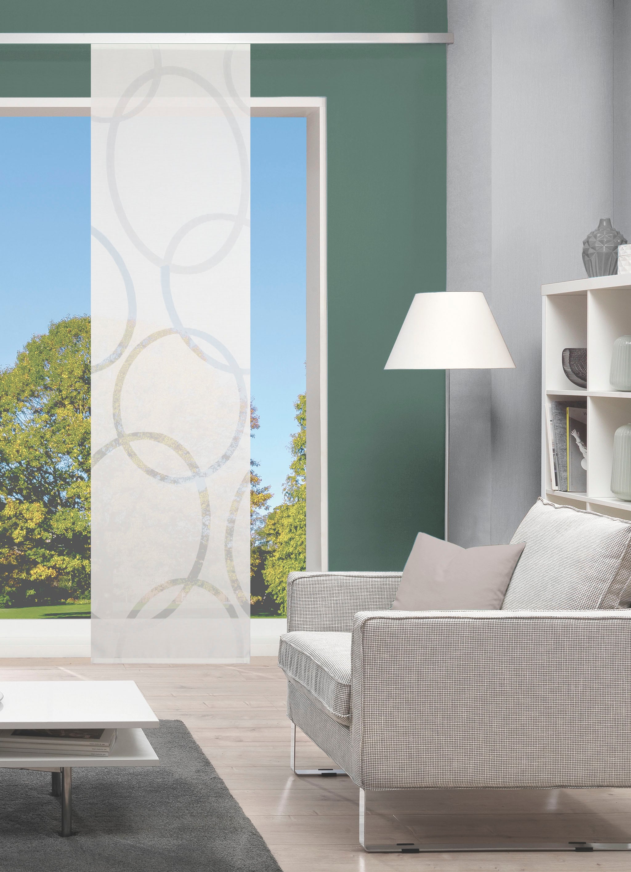 HOME WOHNIDEEN Schiebegardine »PINALO« Paneelwagen 1 Stk. tlg. Schiebevorha günstig online kaufen