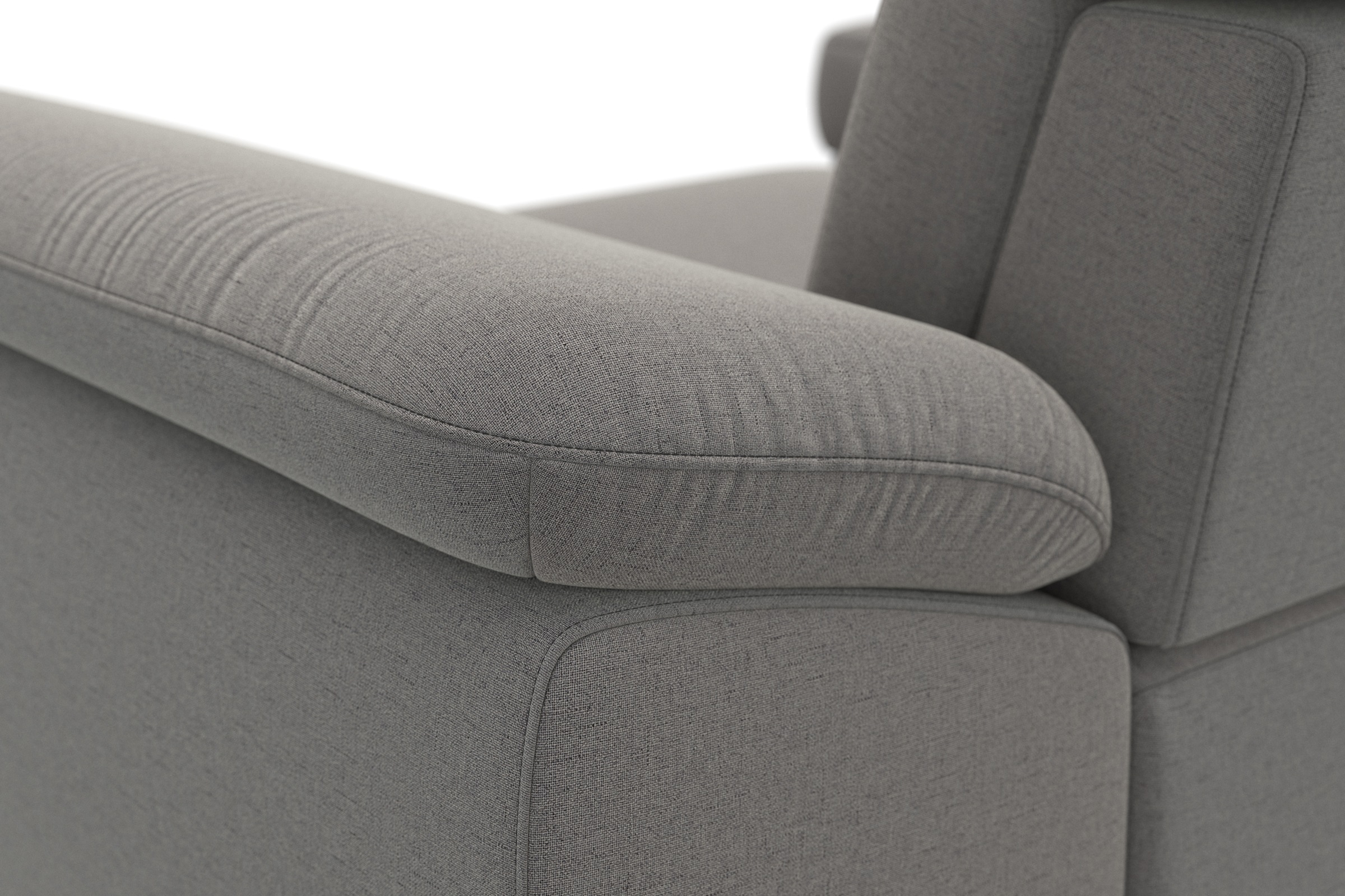 sit&more Ecksofa »Cabrio L-Form, mit Sitztiefenverstellung, Arm- und Kopfteilverstellung«, 2 Nierenkissen, Federkern, optional Bettfunktion und Stauraum
