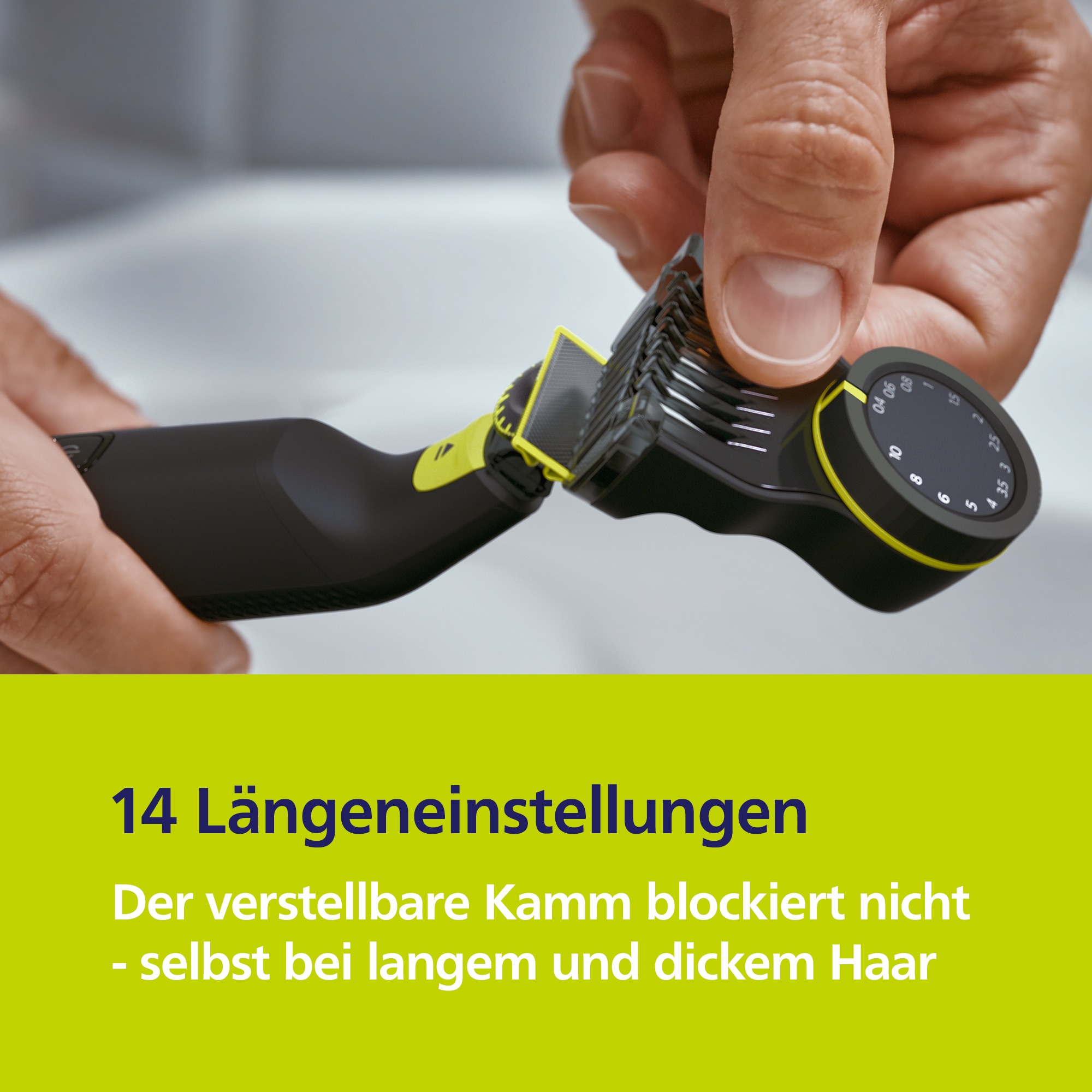 Philips Elektrorasierer »OneBlade Pro 360 Face & Body QP6552/30«, 3 St. Aufsätze, 360 Grad Klinge, 20 Längeneinstellungen, inkl. Aufbewahrungstasche