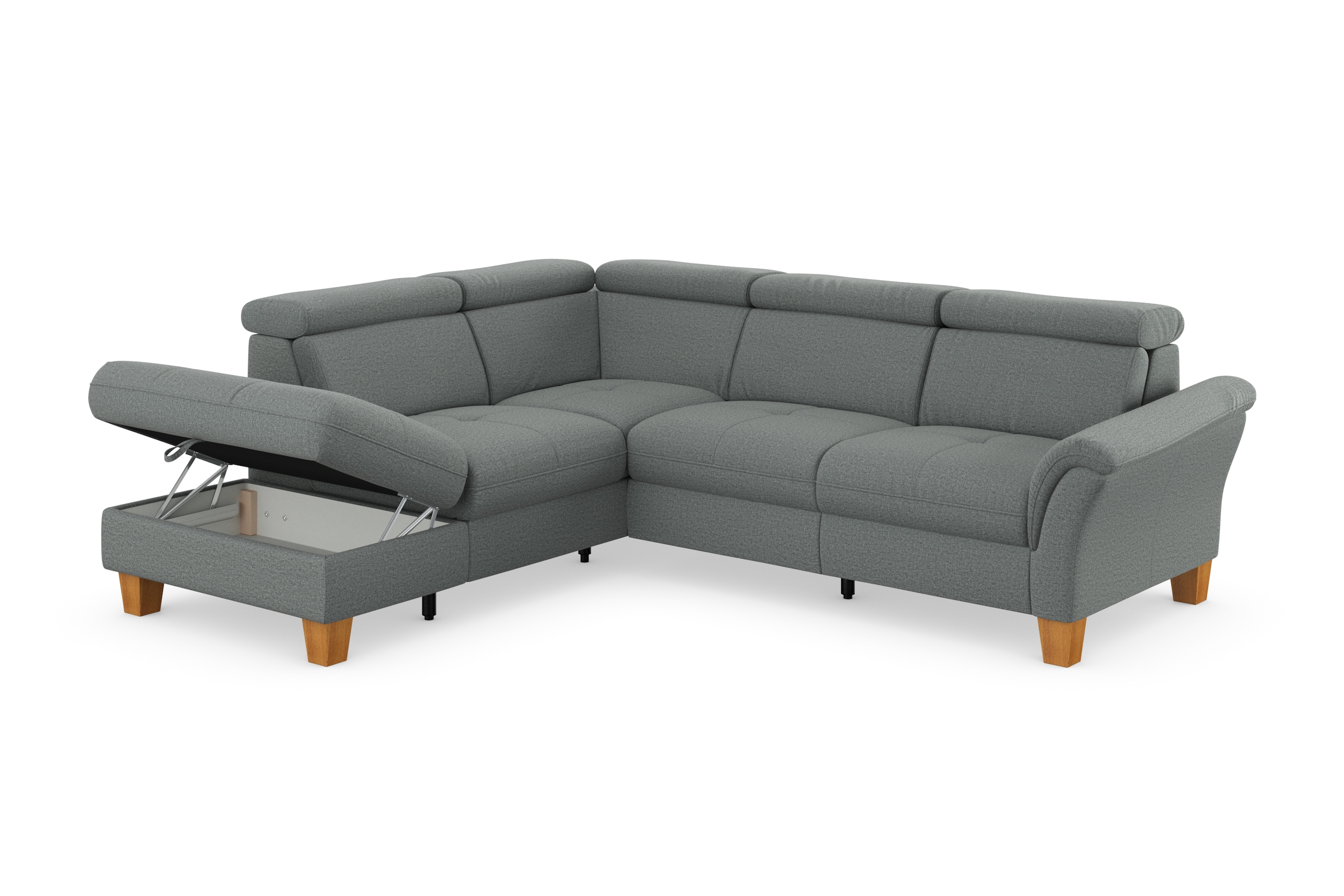 Home affaire Ecksofa »Lindgren L-Form«, wahlweise mit TV-Funktion, Stauraum und Kopfteilverstellung