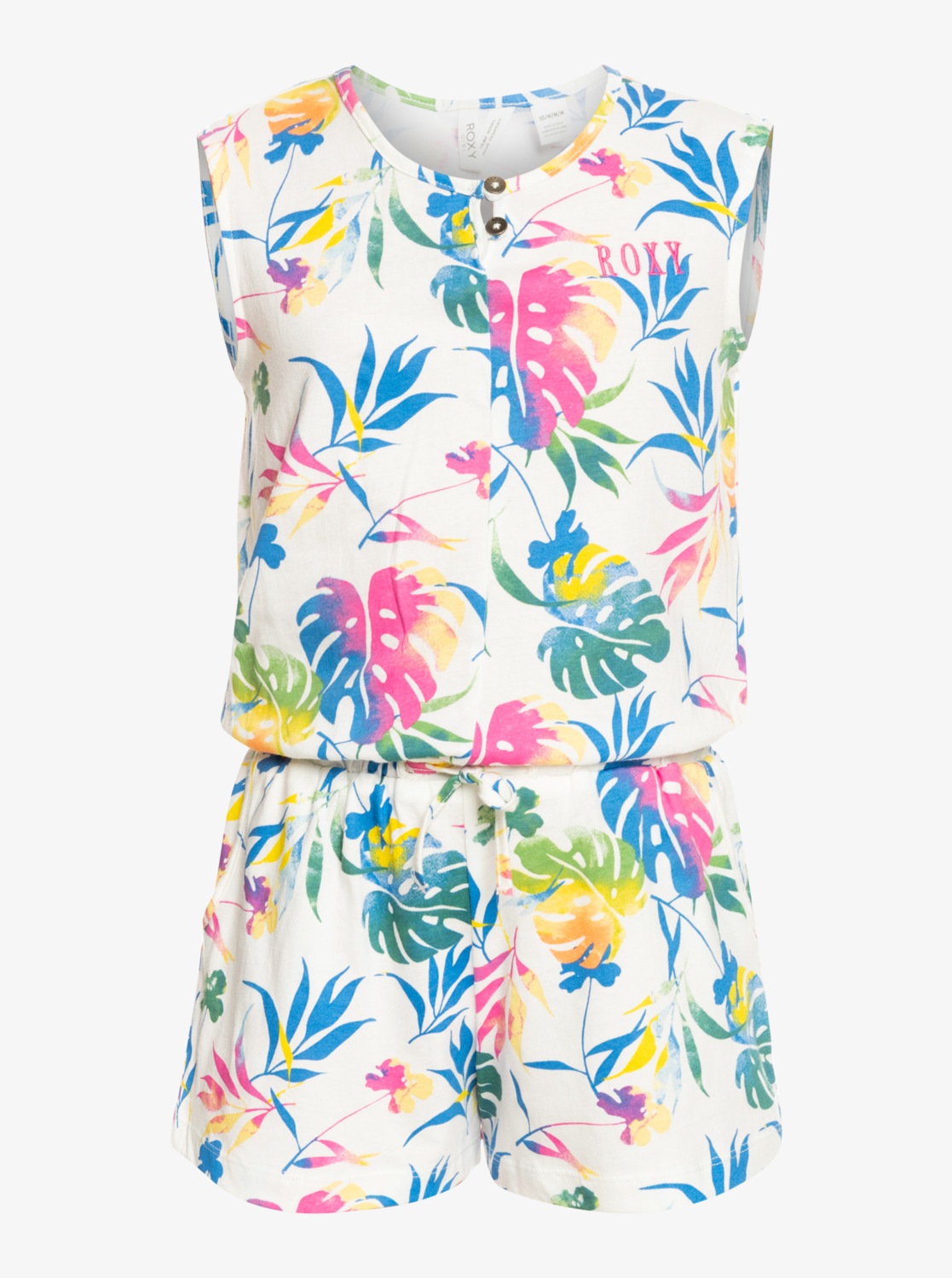 ROXY Playsuit »Big Memories« Snow White Surf Trippin Rg 12(148-156cm) 12(148-156cm) Stoff: Baumwollstoff [140 g/m2]