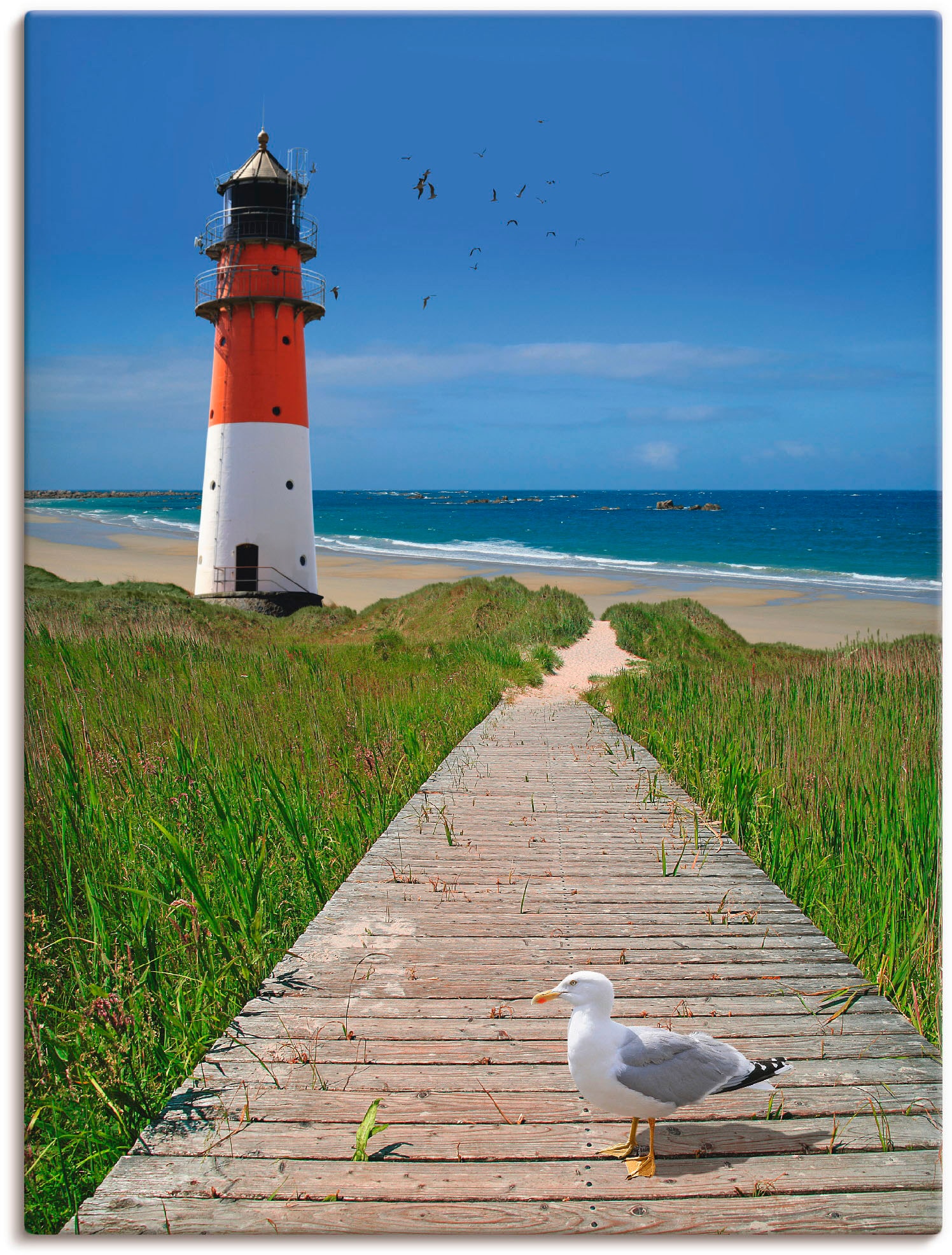 Artland Wandbild "Der Weg zum Meer", Gebäude, (1 St.), als Leinwandbild, Po günstig online kaufen